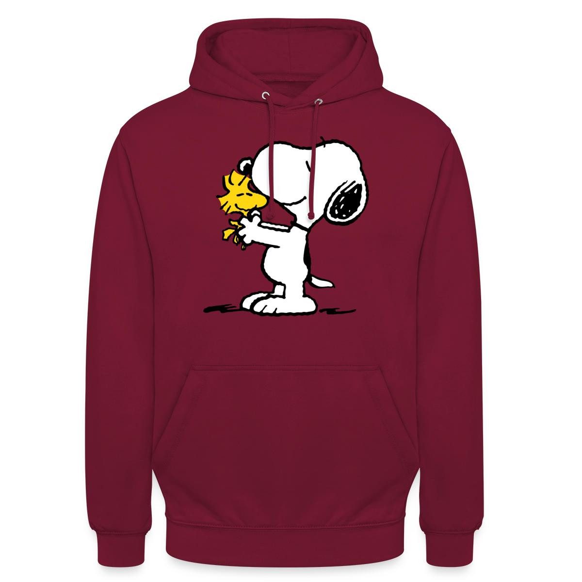 Spreadshirt Hoodie Peanuts Snoopy Und Woodstock Unisex Hoodie (1-tlg) Unisex-Schnitt: Sitzt bei Männern körpernah, bei Frauen weit