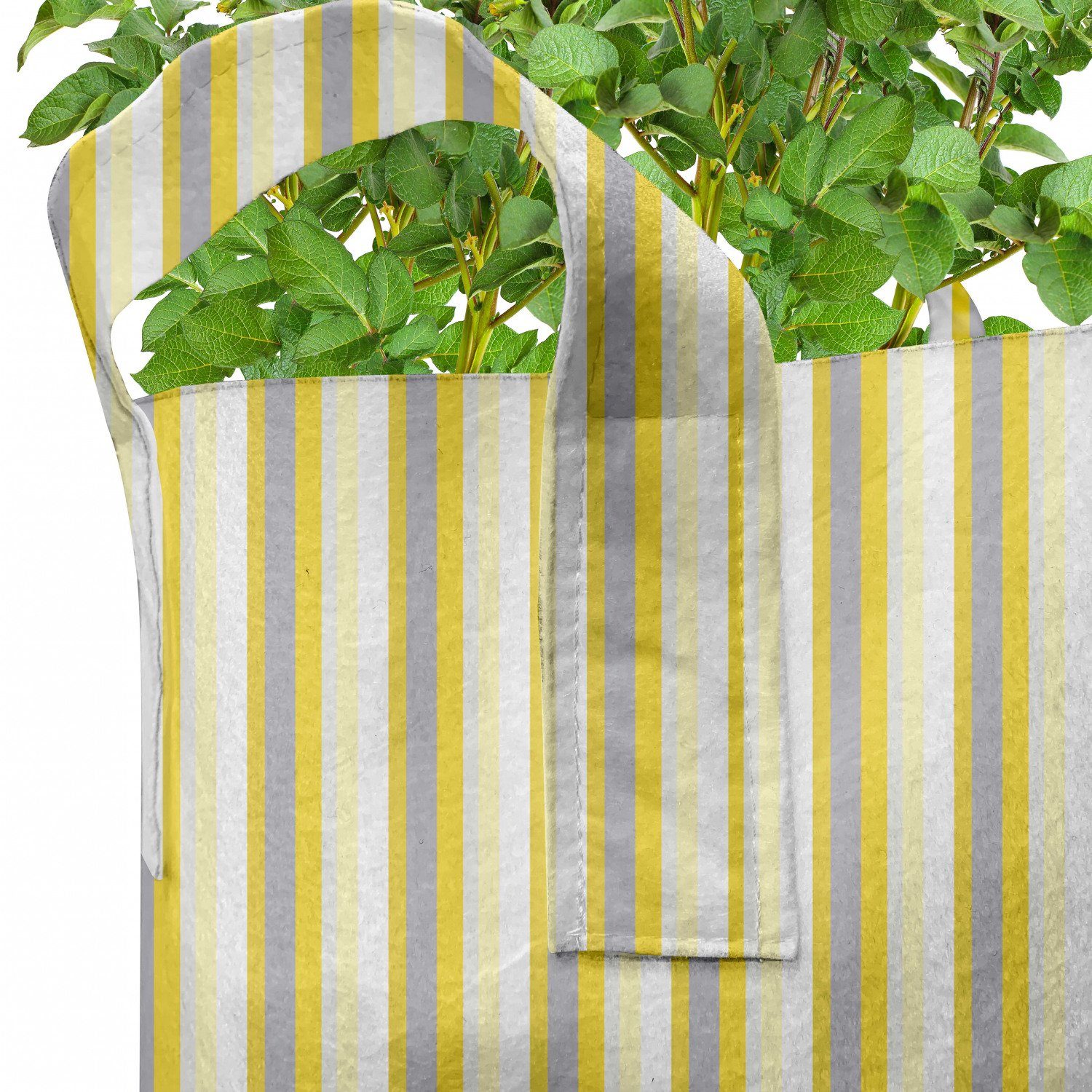 Retro Pflanzkübel hochleistungsfähig Jahrgang Stripes mit Stofftöpfe Pflanzen, Abakuhaus Griffen für Style