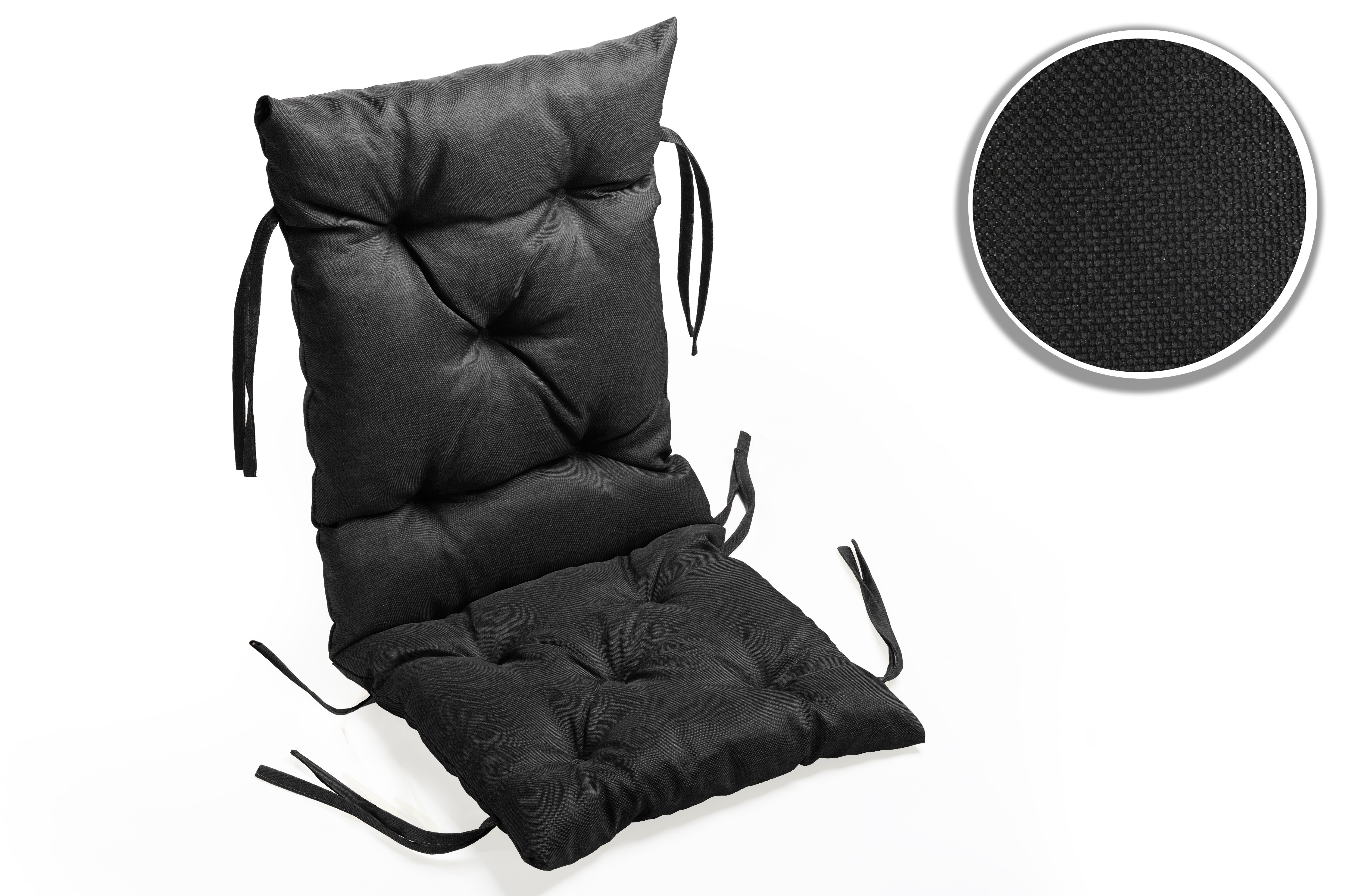 sunnypillow Bankauflage Bankauflage Stuhlkissen viele Farben und Größen zur Auswahl, 40 cm x 40 cm x 40 cm schwarz