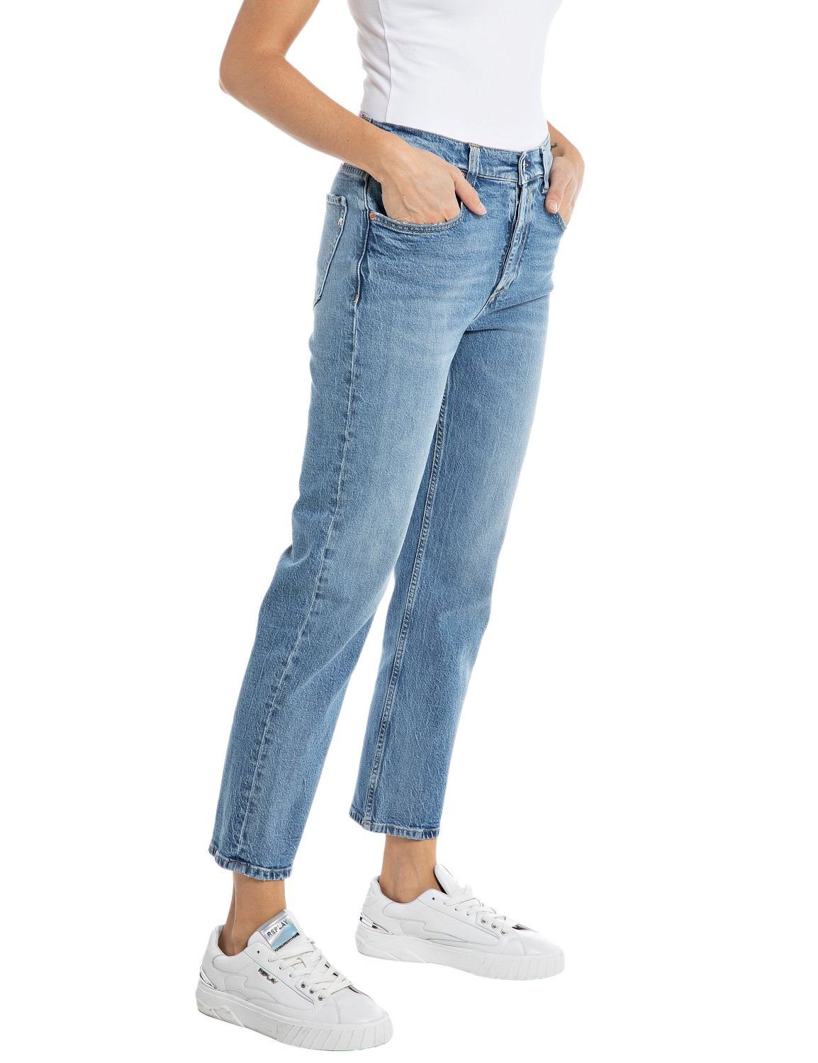 STRAIGHT MAIJKE Straight-Jeans Stretch Replay mit
