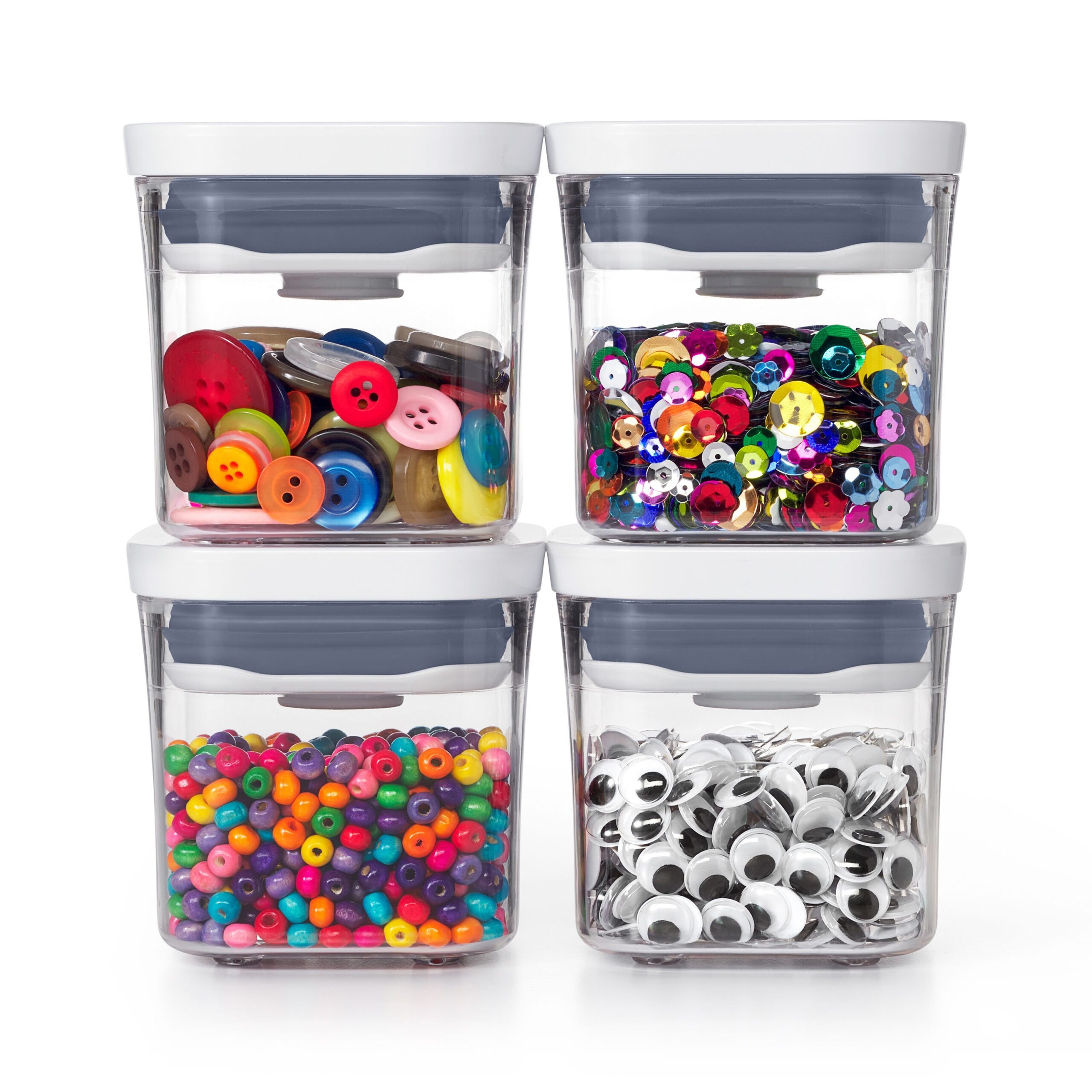 OXO Good Grips Aufbewahrungssystem OXO 4-Piece Mini POP Container Set, Kunststoff, (Set, 4-tlg), Langlebig, spülmaschinenfest und vielseitig einsetzbar