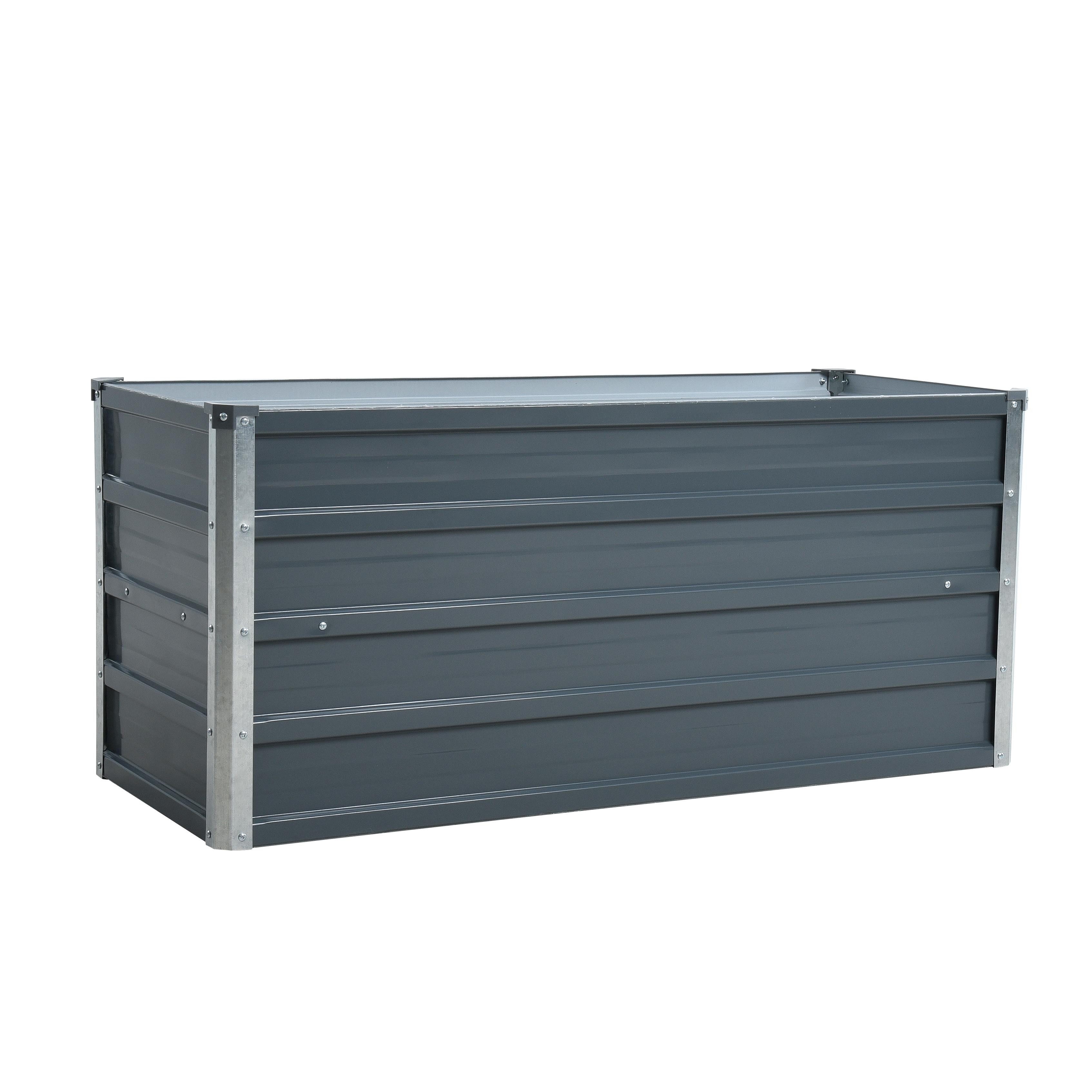 ESTEXO Hochbeet Metall Blumenbeet 100x40x45 cm Grau Pflanzbeet Gemüsebeet Pflanzkast