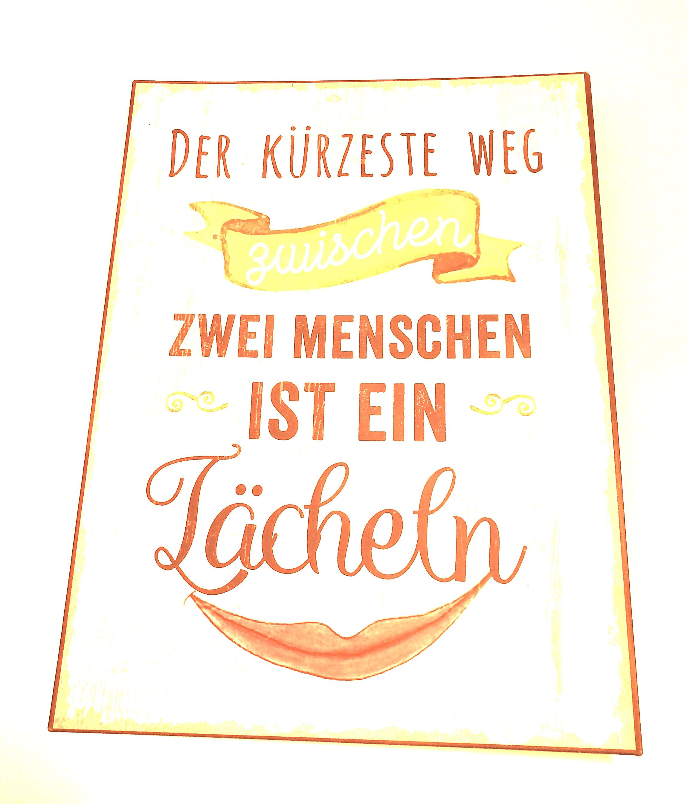 BG Metallschild Lächeln