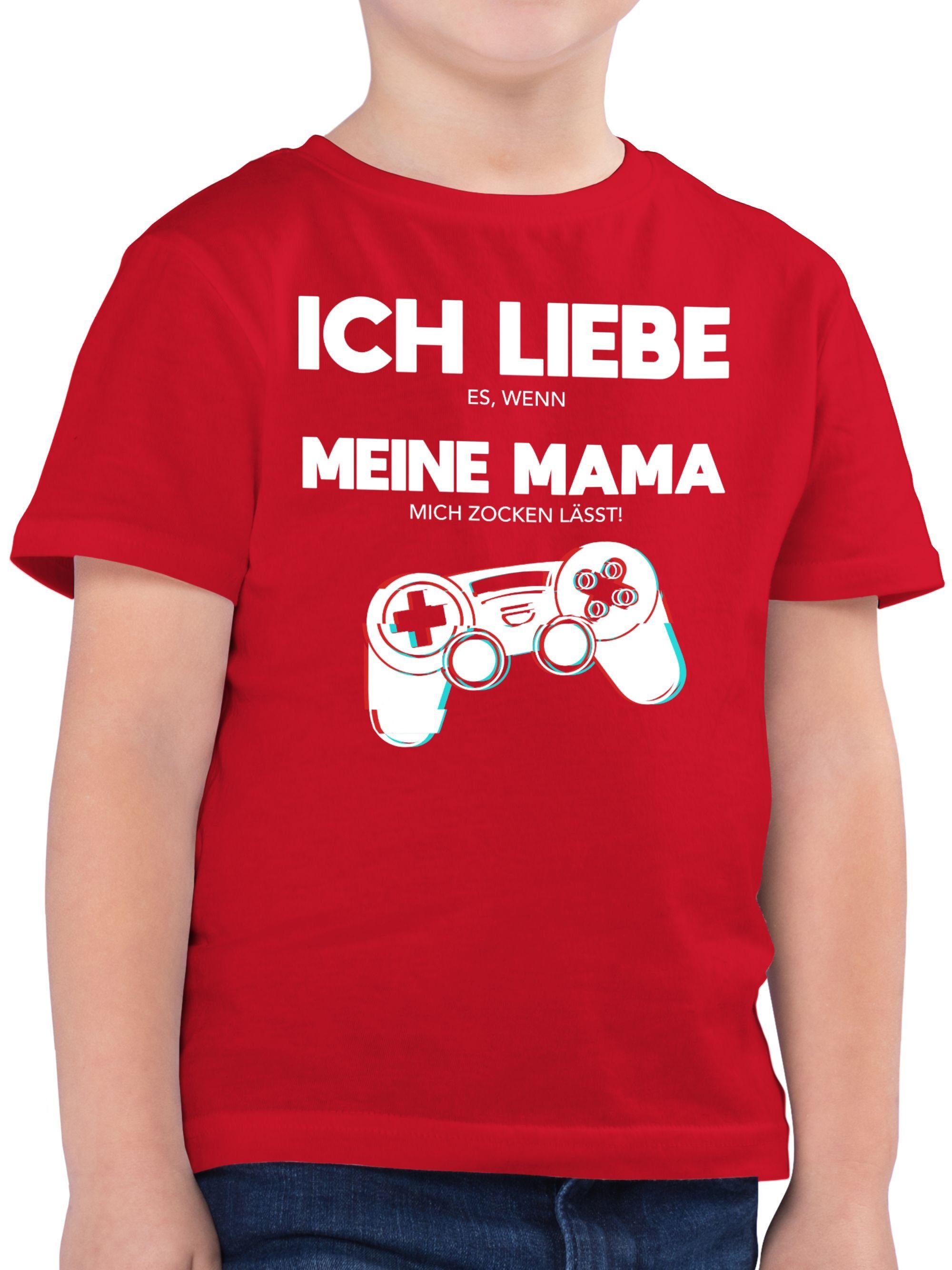 Shirtracer TShirt Ich liebe es, wenn meine Mama mich zocken lässt