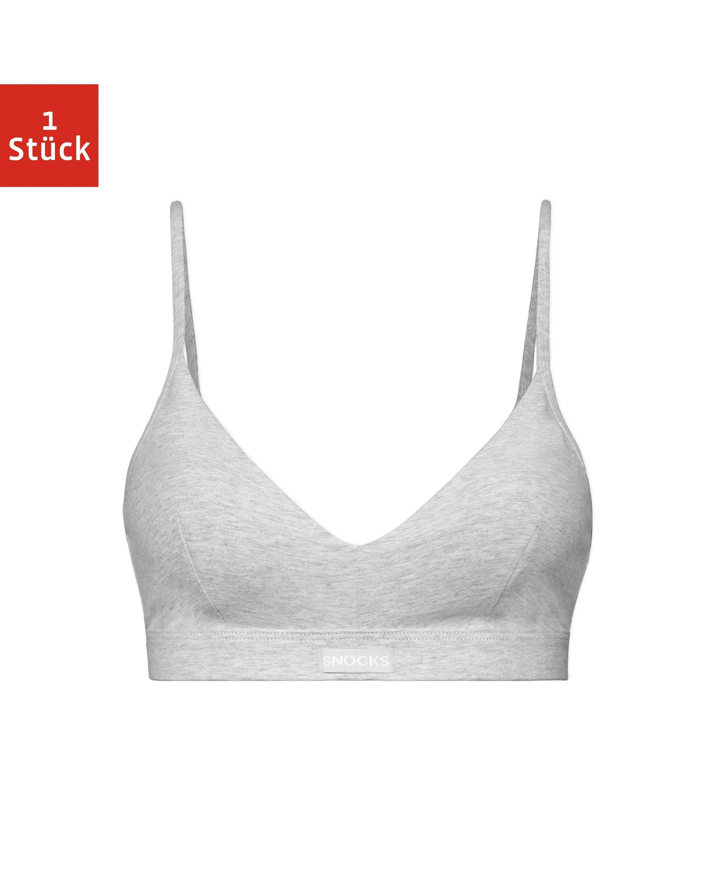 SNOCKS Bustier Bügelloser Retro Soft BH (1-tlg) aus Bio-Baumwolle, mit formgebenden Nähten, ohne Polster