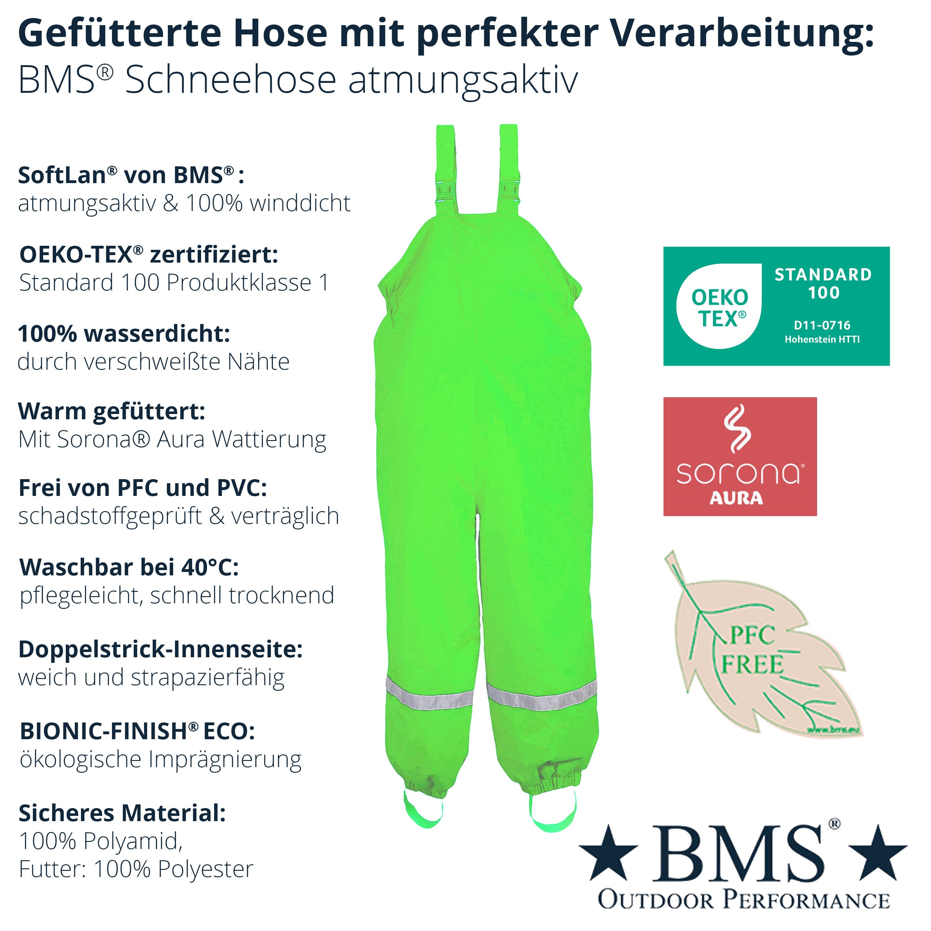 BMS Schneehose BMS Schneehose mit Latz 100% wasserdicht und atmungsaktiv