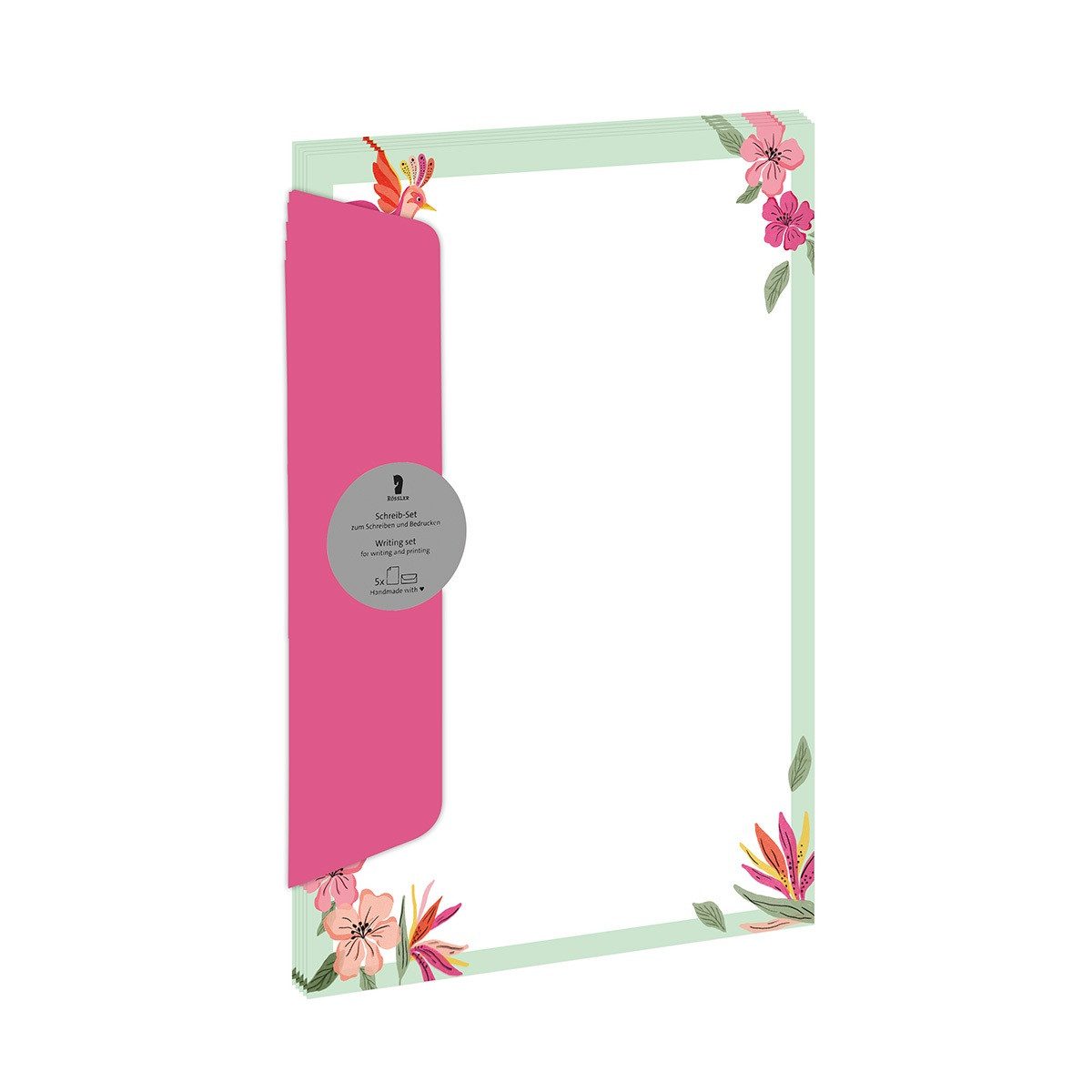 Rössler Briefpapier RÖSSLER Briefpapier Set Joy 5 Blatt DIN A4
