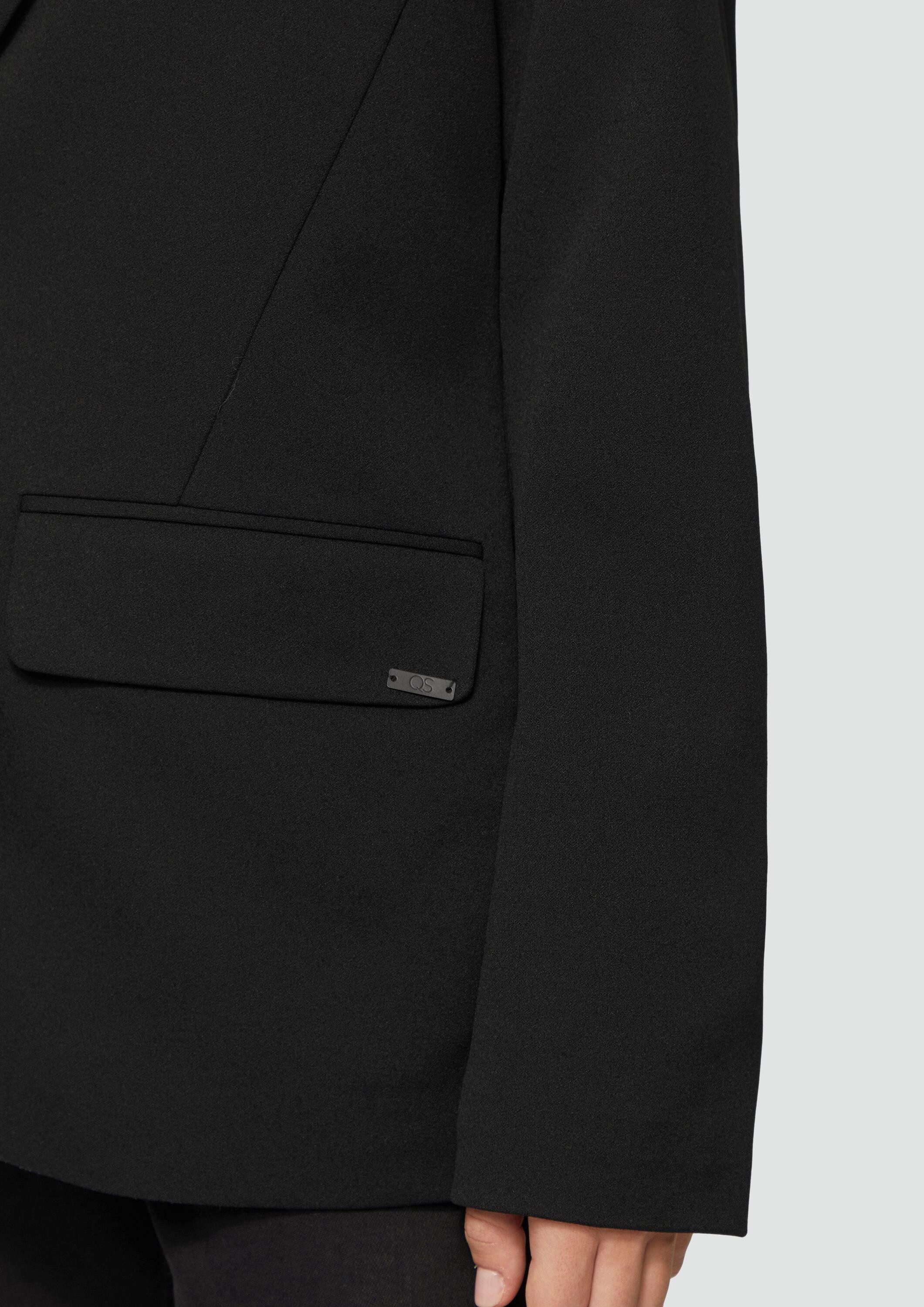 QS Jackenblazer Indoor-Blazer Blazer mit Reverskragen und Pattentaschen