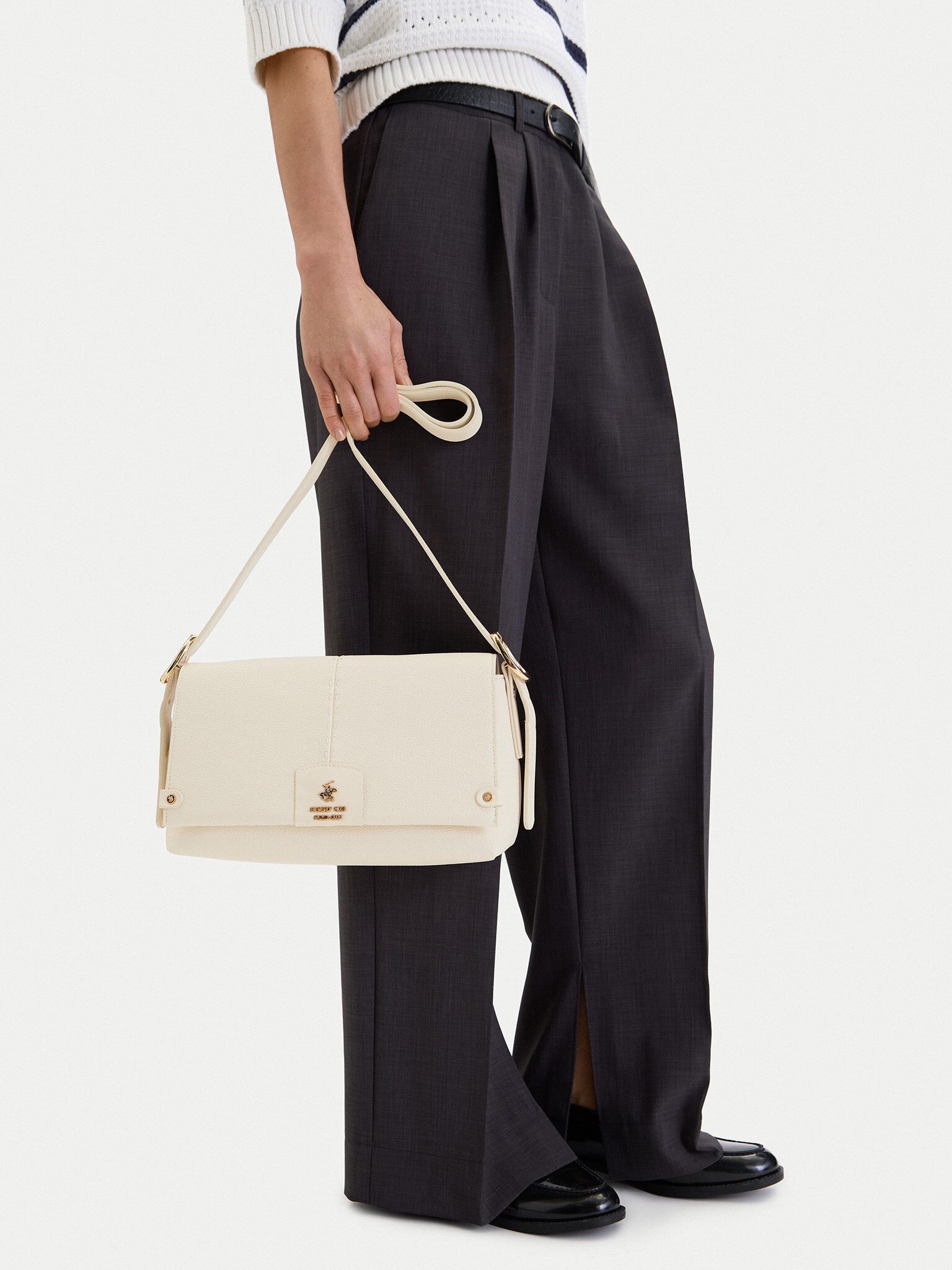 BEVERLY HILLS POLO CLUB Handtasche Beverly Hills Polo Club Damenhandtasche Écru BEVERLY HILLS POLO CLUB-C