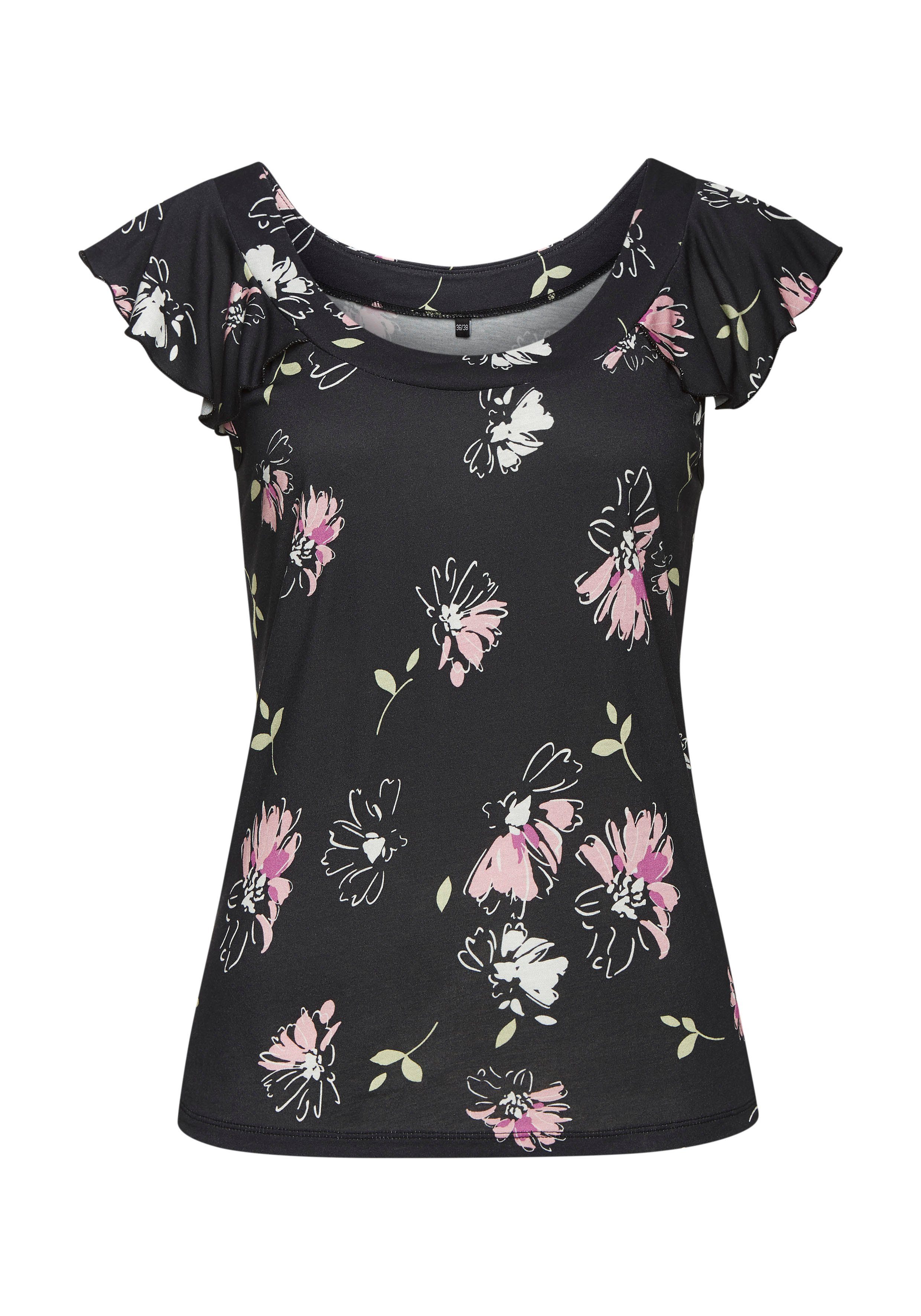 Vivance Rundhalsshirt mit verspielten Volants aus weichem Jersey, sommerlich. € 22,99