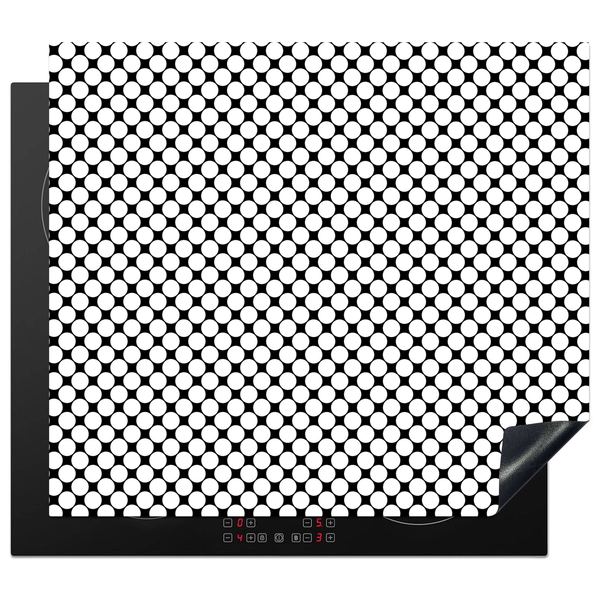 MuchoWow Herdblende-/Abdeckplatte Muster - Linie - Gestaltung - Farbe, Vinyl, (1 tlg), 59x51 cm, Induktionsschutz, Induktionskochfeld, Ceranfeldabdeckung