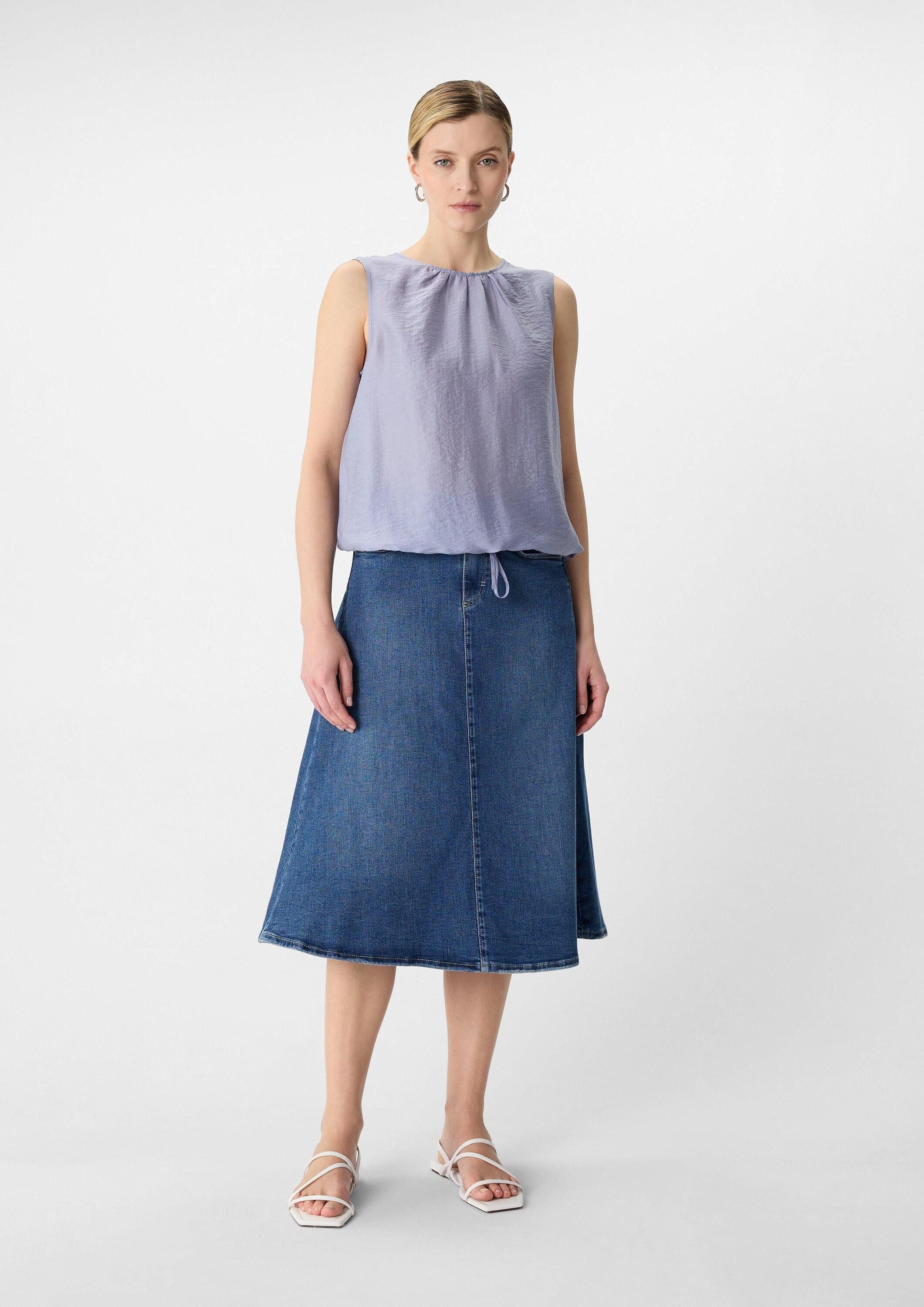 comma Blusentop Bluse Leichtes Blusentop aus Lyocellmix