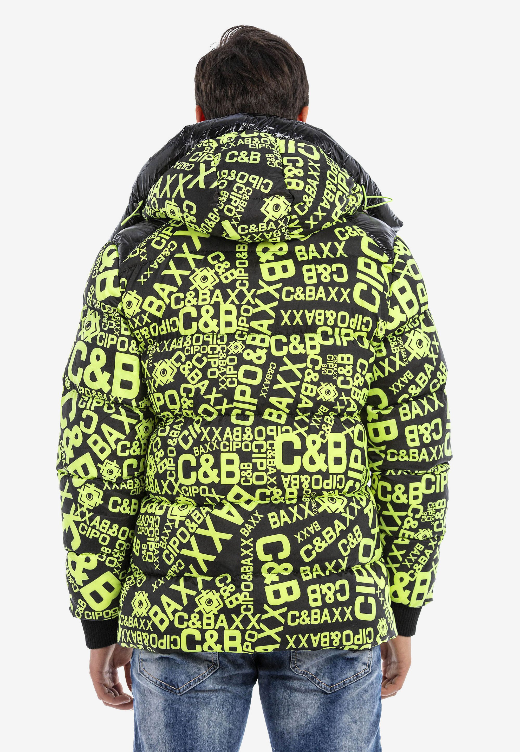 Cipo & Baxx Winterjacke Winterjacke mit stylischem Schriftzug