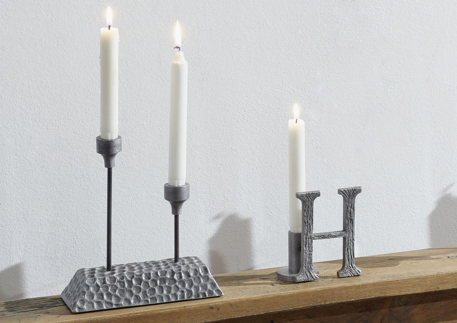 Massivmoebel24 Kerzenständer »DEKO« (dekorativer Kerzenhalter, 20x9x22  montiert)