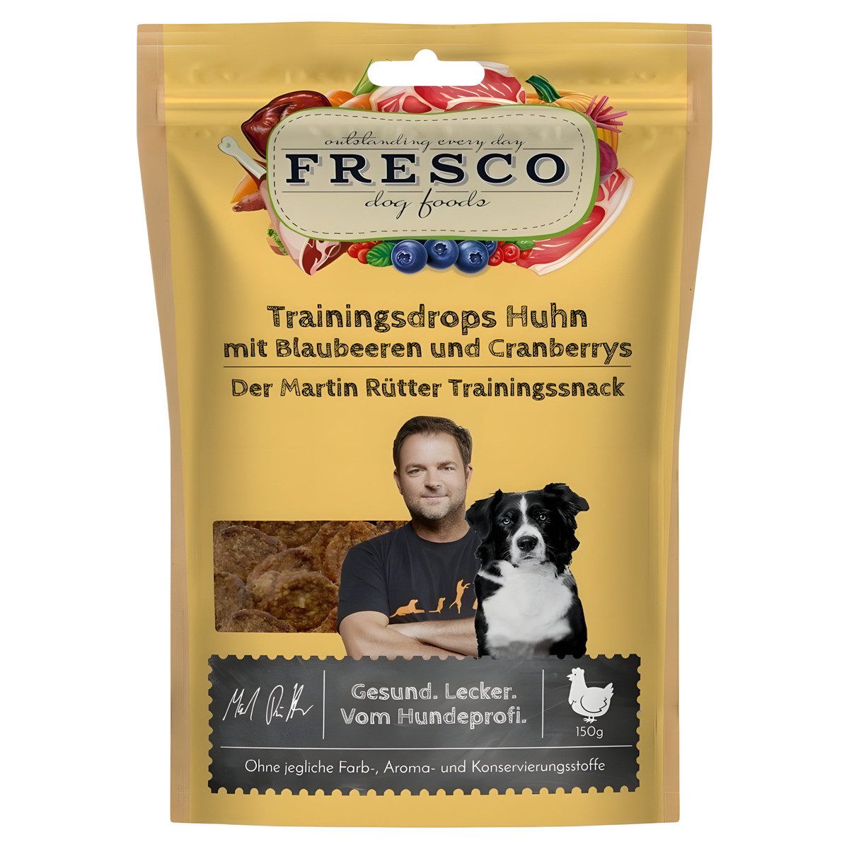 Fresco Martin Rütter Trainingsdrops Huhn mit Blaubeeren und Kranbeeren 150 g