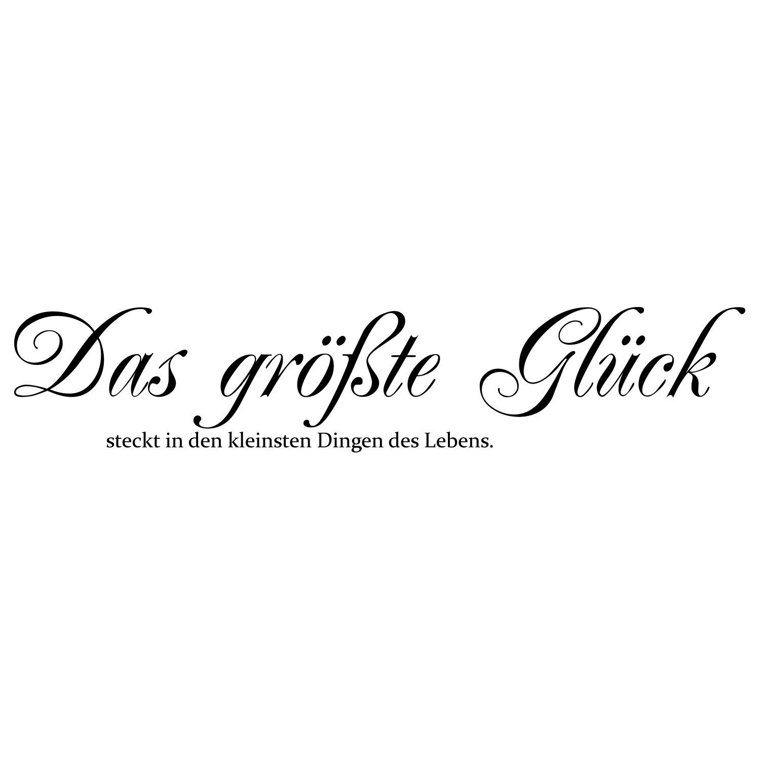 queence Wandtattoo Das Glück..., hohe Klebkraft größte