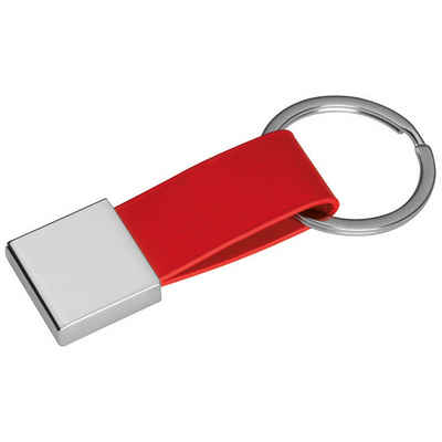 Livepac Office Schlüsselanhänger Schlüsselanhänger mit Kunstleder-Bändchen / Farbe: rot