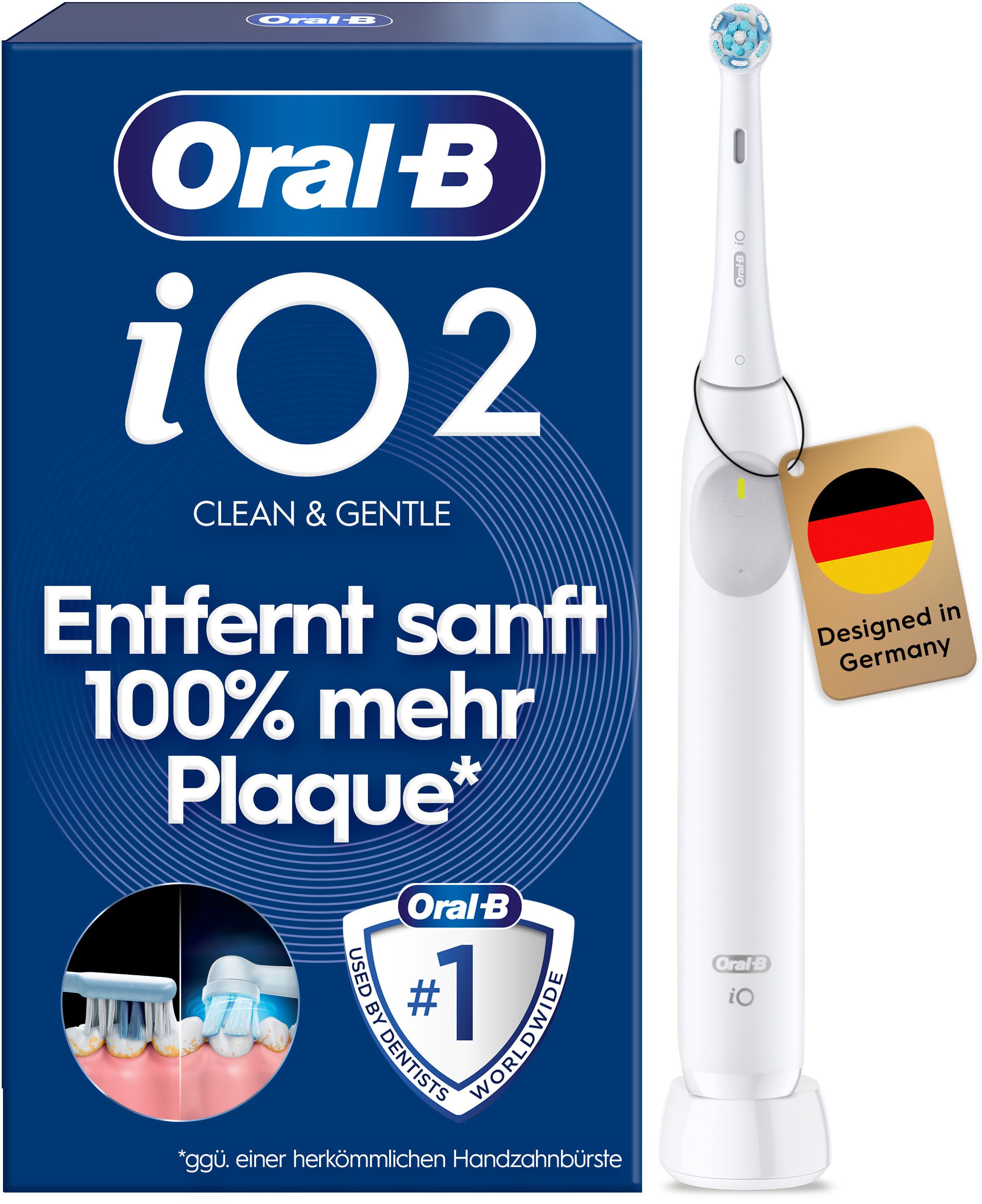 Oral-B Elektrische Zahnbürste iO Series 2, Aufsteckbürsten: 1 St., für die ultimative Reinigung