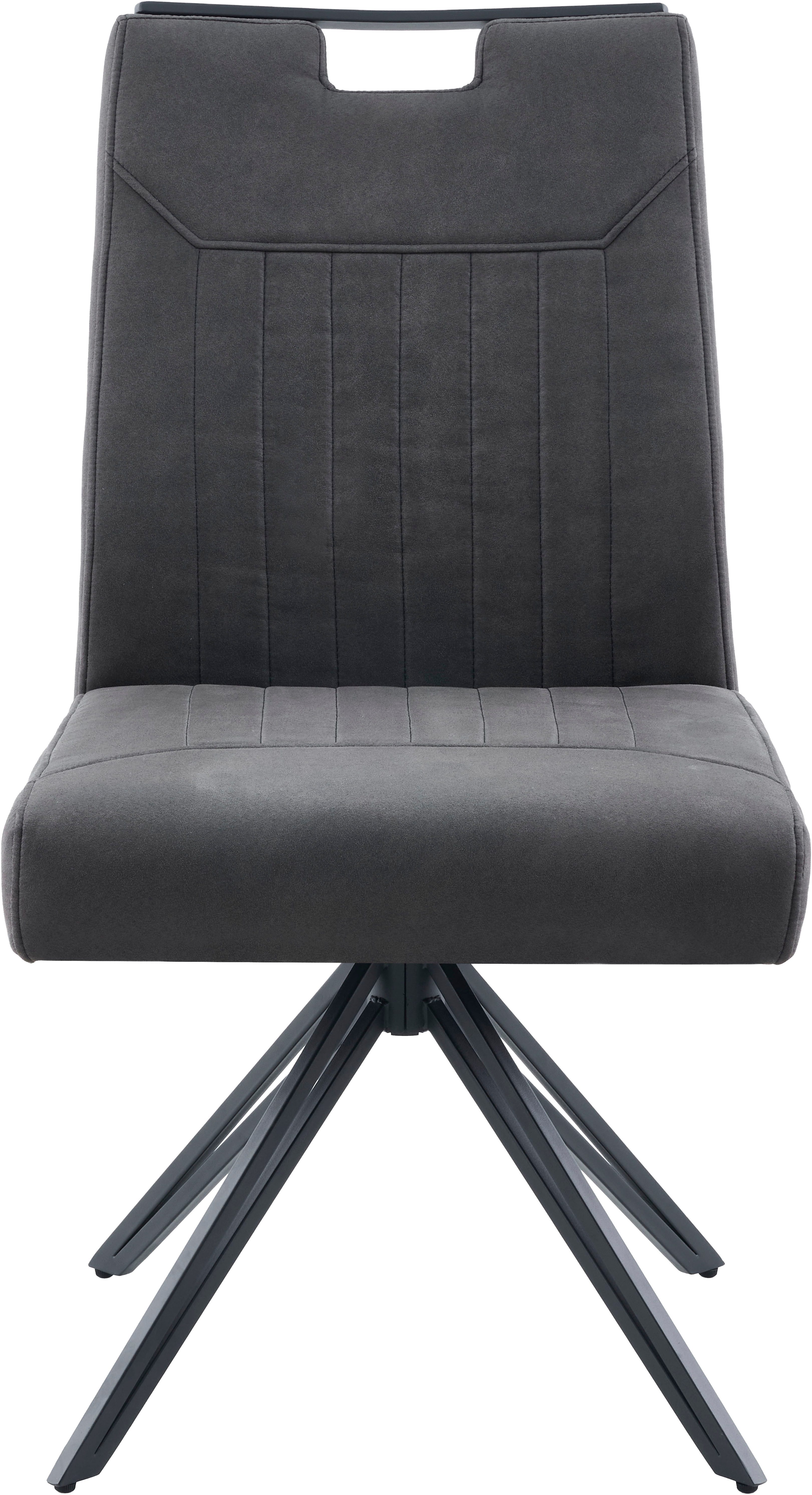 HELA 4-Fußstuhl MAGGY (Set, 2 St), XXL Sitzbreite, 360° drehbar, V-Fuß, Federkorb, 200kg belastbar – Bild 4 von 5
