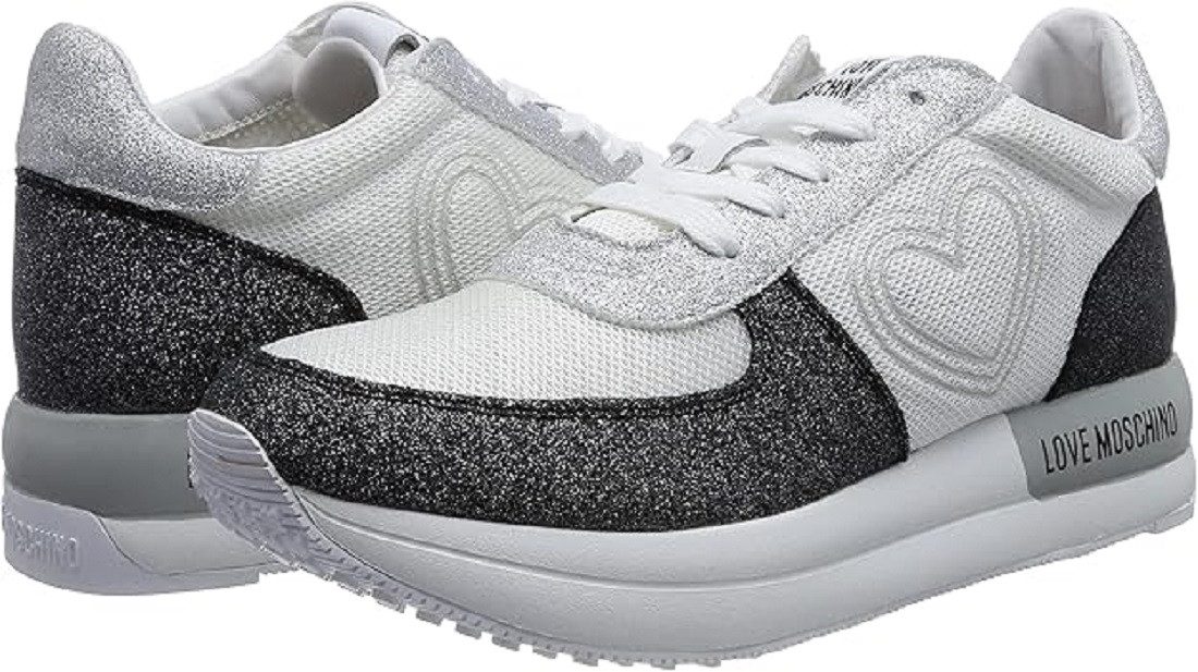 LOVE MOSCHINO Love Moschino Damen Sneakers, Love Moschino SNEAKERD RUN40 NY Sneaker Glitzer