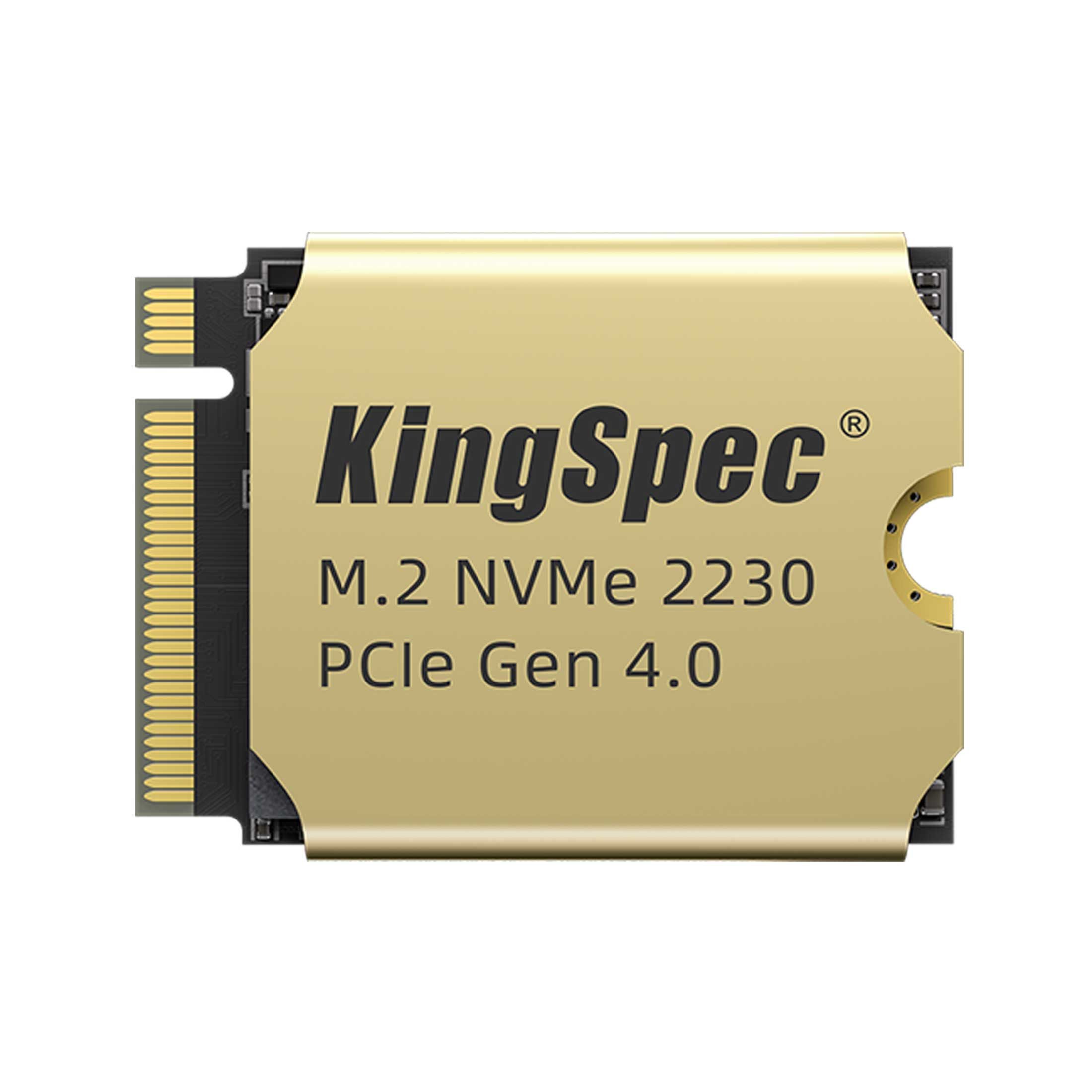 KingSpec M.2 2230 SSD PCIe 4.0, Up to 5000MB/s, Kupferkühlkörper, 3D-NAND-Flash SSD-Festplatte (1TB) 5100 MB/S Lesegeschwindigkeit, 4500 MB/S Schreibgeschwindigkeit, kompatibel mit Steam Deck/ASUS ROG Ally/Surface Pro