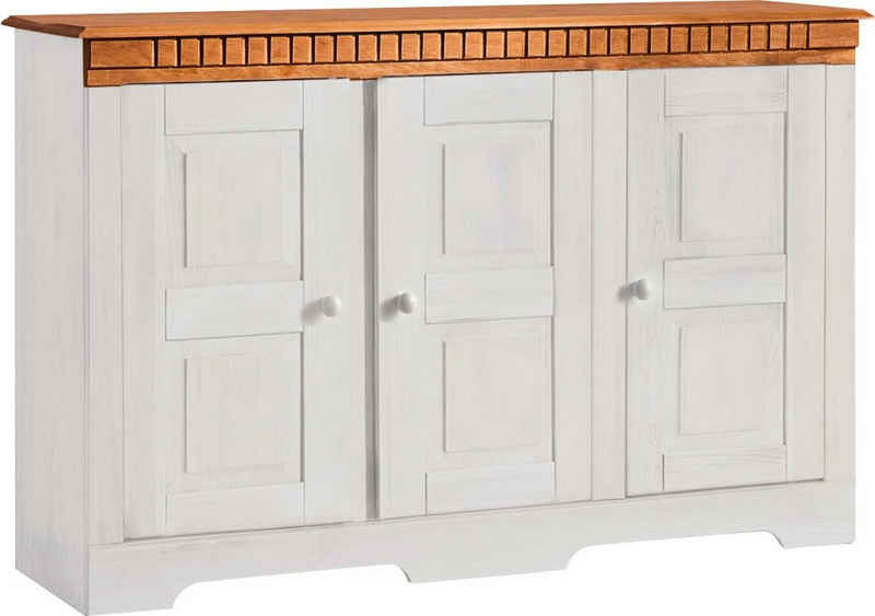 Home affaire Sideboard Lisa, aus massivem Kiefernholz, wahlweise mit 3 oder 4 Türen erhältlich