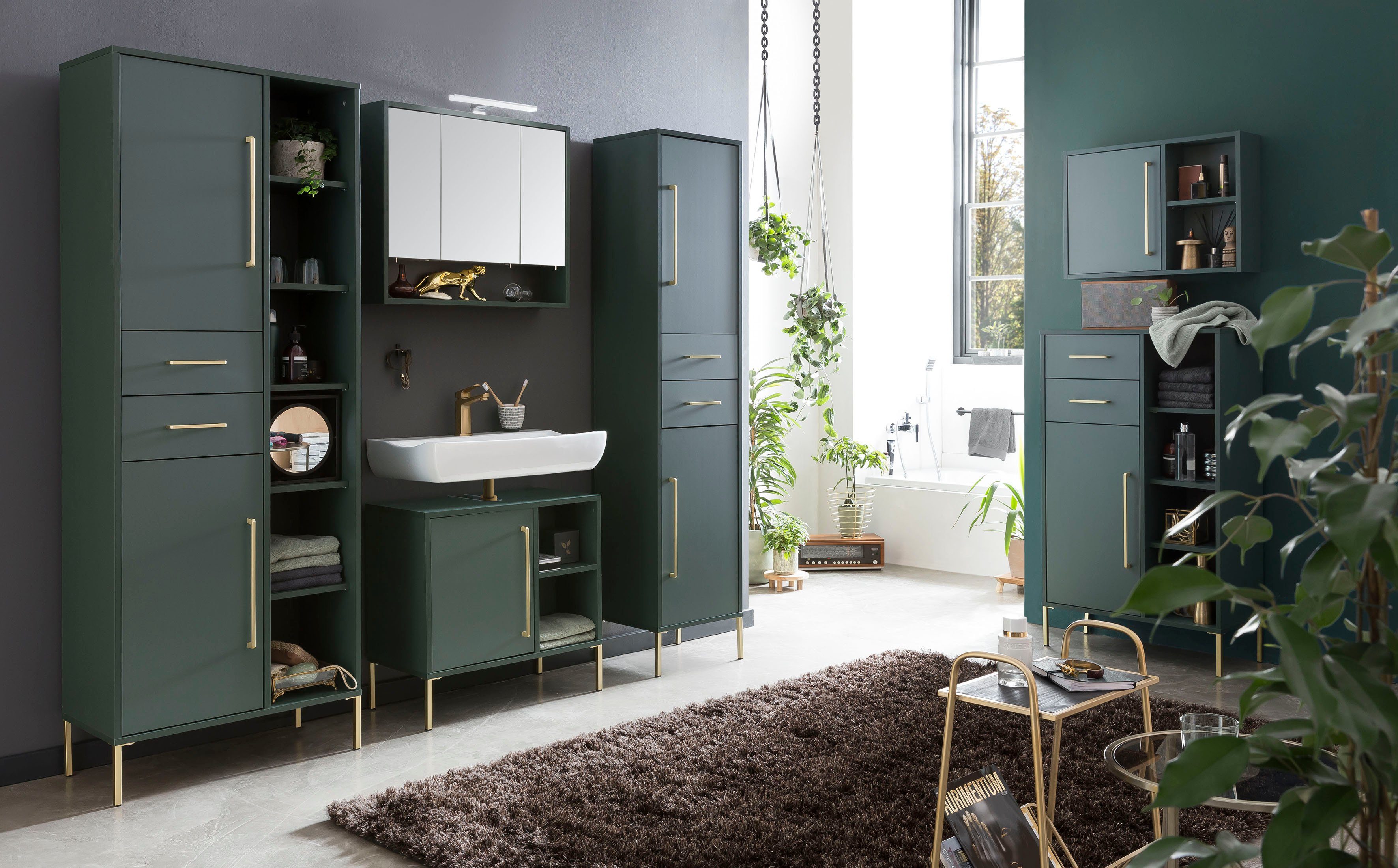 welltime Hochschrank Kent, Hochschrank, Made in Germany, B: 67 cm Solide Verarbeitung - Dieses Produkt ist in Deutschland gefertigt