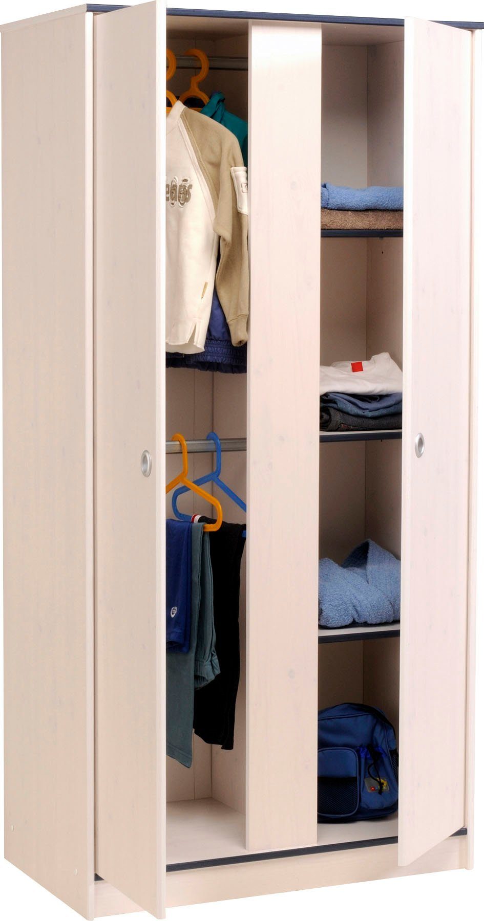Parisot Jugendzimmer-Set Smoozy, (4-tlg., Stauraumbett,Nachttisch, Kleiderschrank und Schreibtisch)