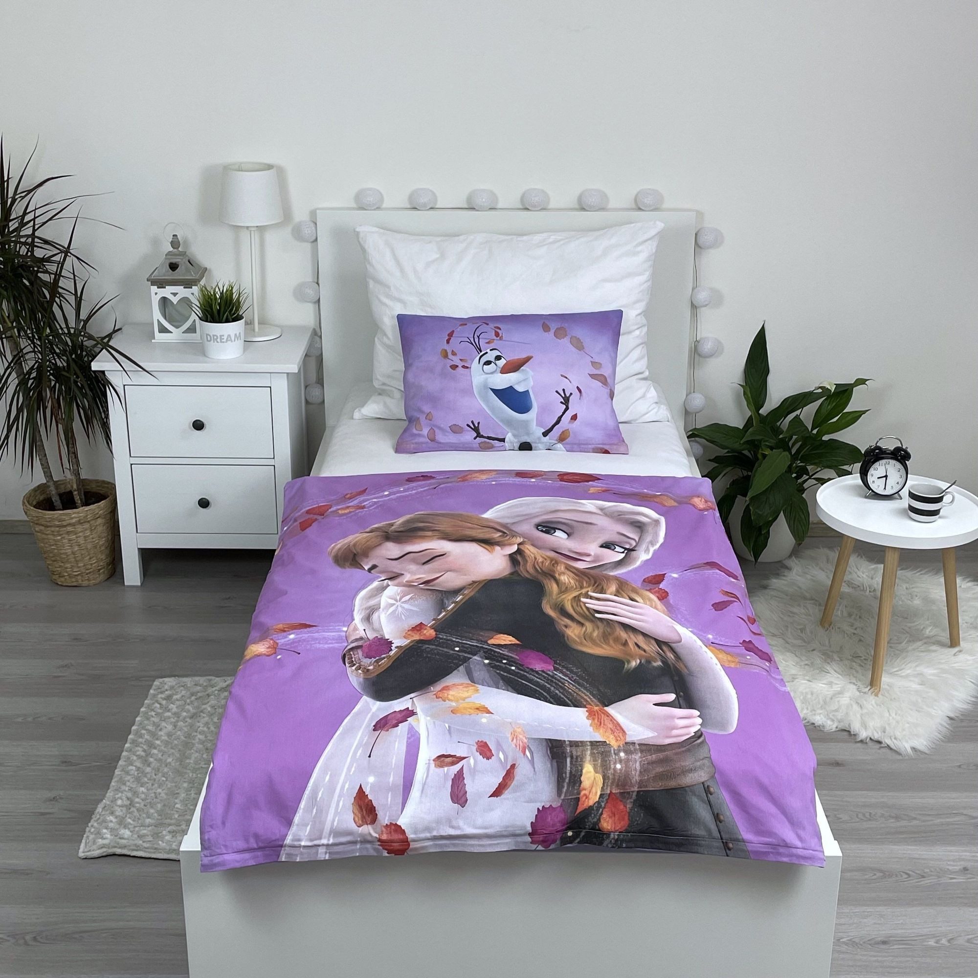 Jerry Fabrics Babybettwäsche Disney Frozen 2 Anna Elsa Olaf Baby Bettwäsche 100 x 135 cm, 2 teilig, Langlebig