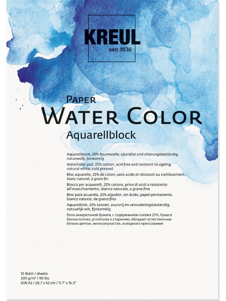 Kreul Leinwand Kreul Paper Water Color 10 Blatt DIN A3