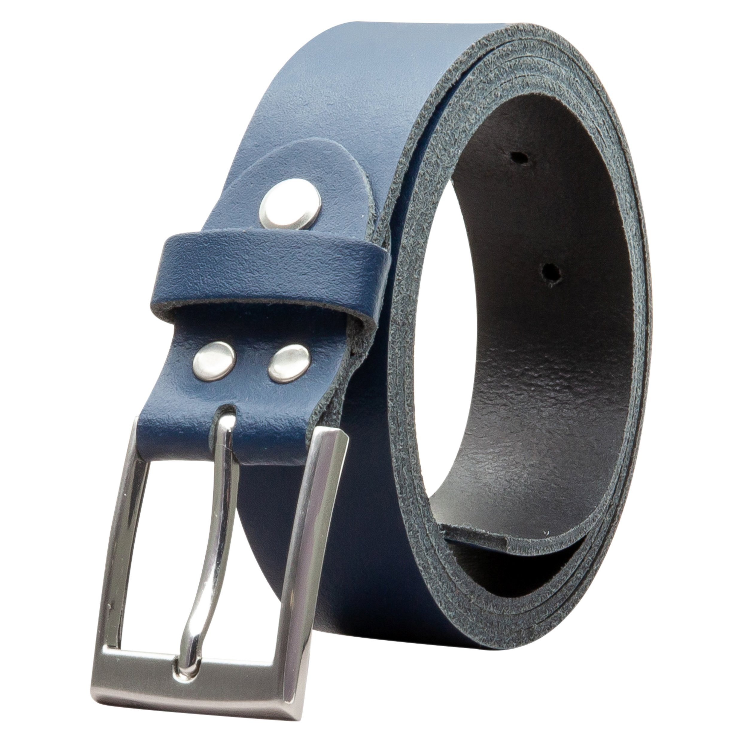COLOGNEBELT Ledergürtel OM39-SL-Dunkelblau MADE IN GERMANY, Dunkelblau Kürz günstig online kaufen