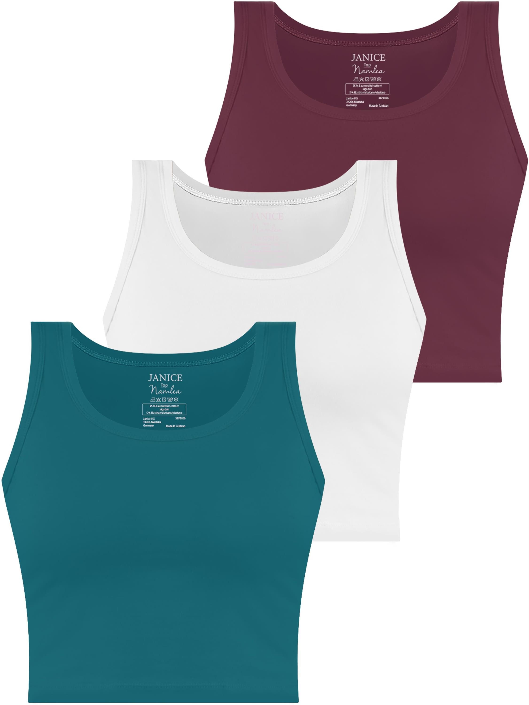 Janice Tanktop 3 x Damen crop günstig online kaufen