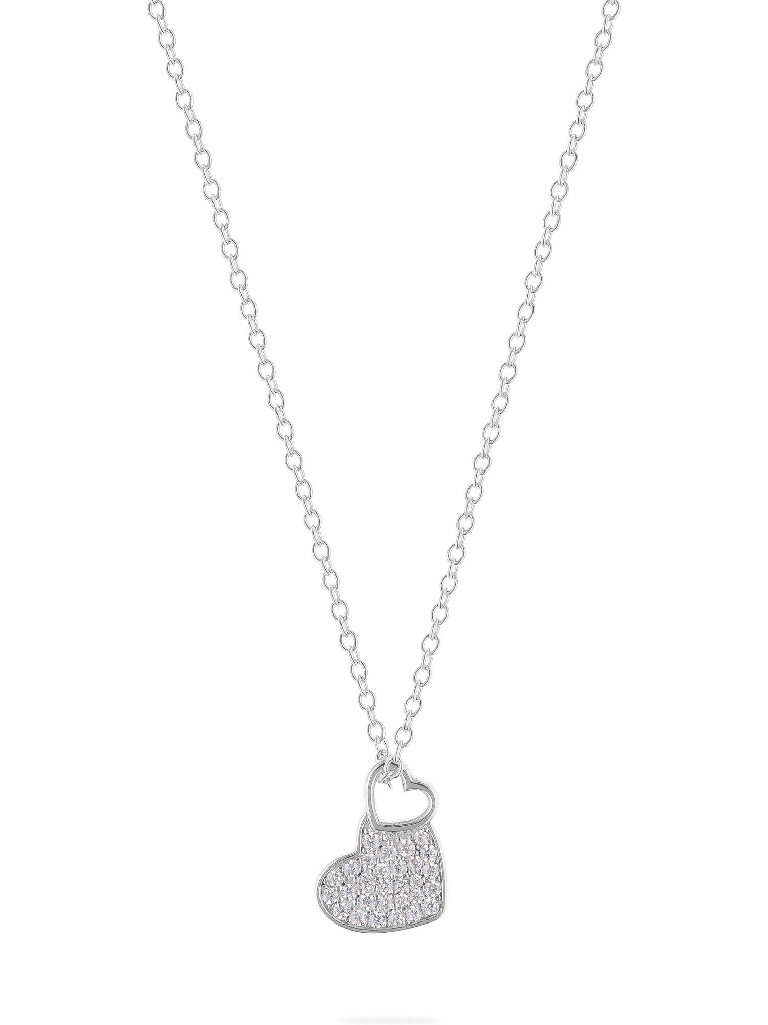 JETTE Silberkette JETTE Damen-Kette 925er Silber, recycelt Zirkonia, HEARTS