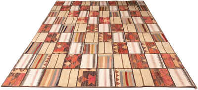 Teppich Patchwork - 300 x 200 cm - mehrfarbig, morgenland, rechteckig, Höhe: 7 mm, Wohnzimmer, Einzelstück