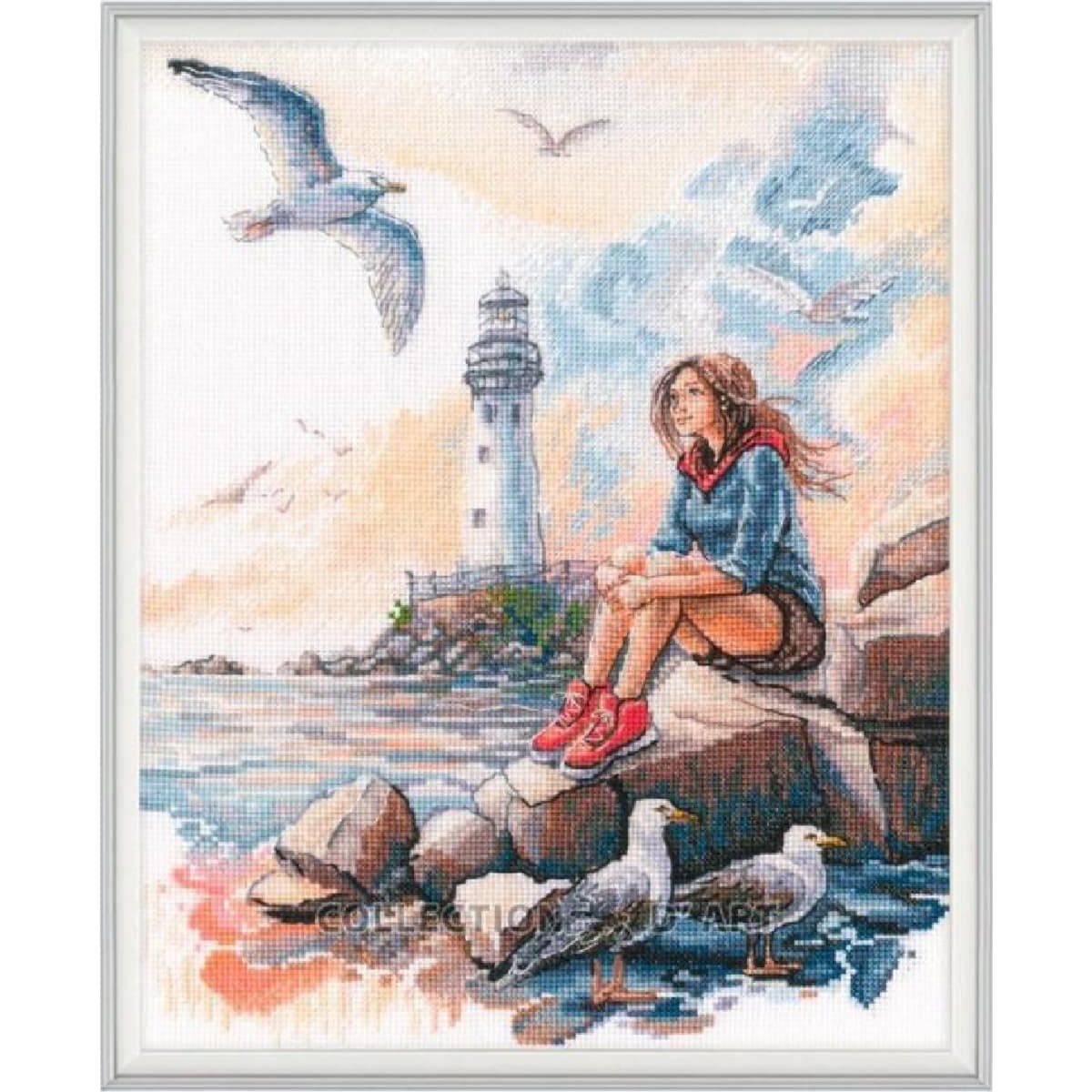 RTO Kreativset RTO Kreuzstich Stickpackung "Das Meer meiner Träume", Zählmuster, 2..., (embroidery kit by Marussia)