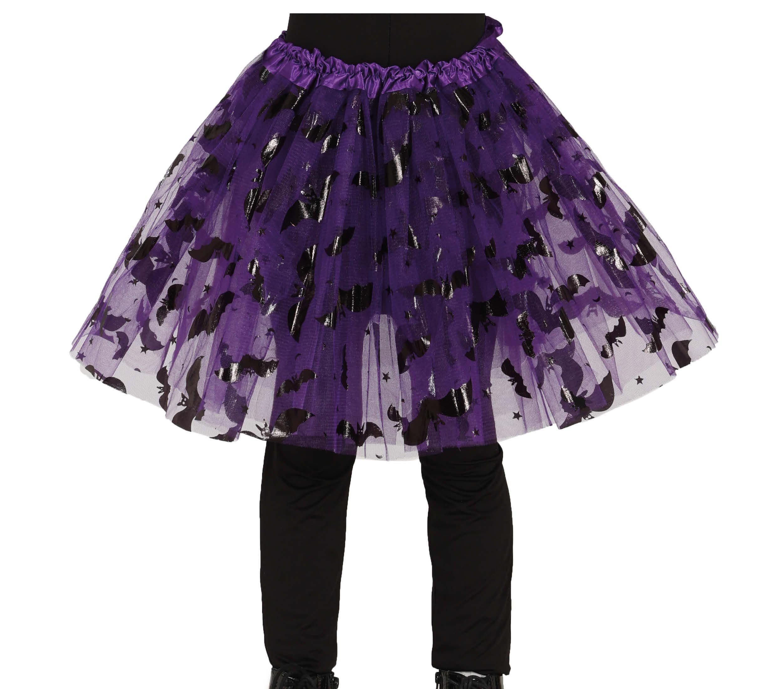 Fiestas Guirca Kostüm, Hexe Halloween Tutu Rock Orange Lila Fledermaus Desi günstig online kaufen