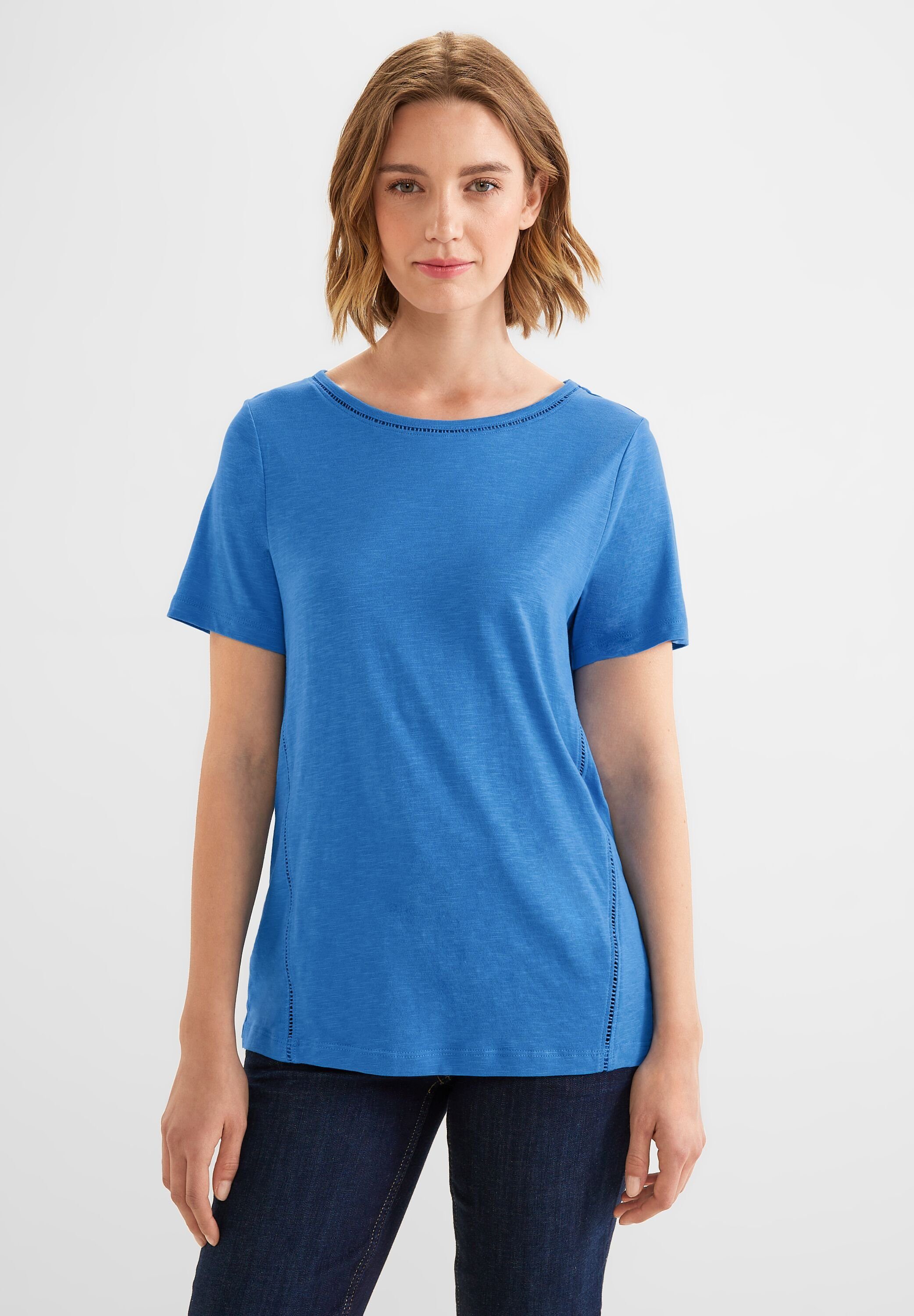 in STREET T-Shirt ONE bay blue Unifarbe