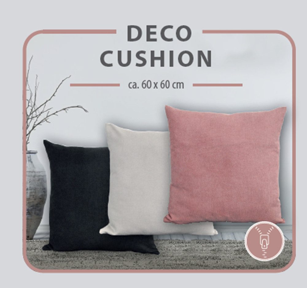 Stoffschmiede Dekokissen / Samt-Optik / 60x60cm / Versch. Farben