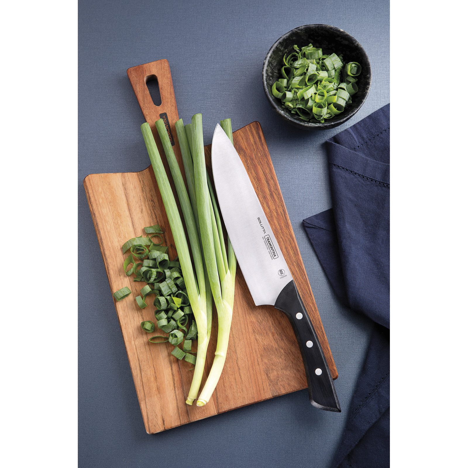 Tramontina Kochmesser SOLUTTA - rostfreier Edelstahl, ergonomisch geformt, langlebig, rostfrei, spülmaschinenfest