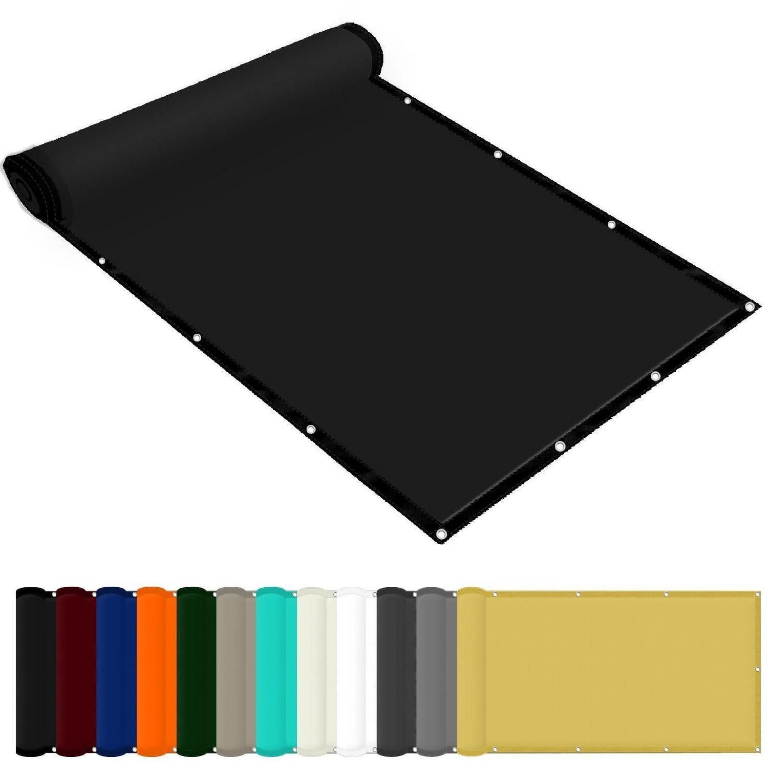 LuxusKollektion Sonnensegel Sonnensegel Rechteckig 1x1m Schwarz Wasserdicht