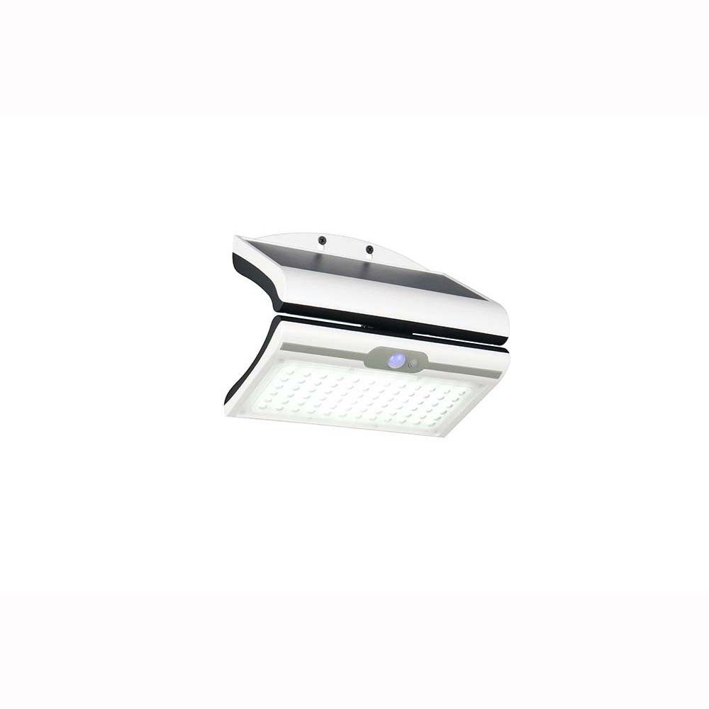 Reality Leuchten LED Solarleuchte, LED-Leuchtmittel fest verbaut, Neutralweiß, Außenwandlampe Solarleuchte Fassadenlampe weiß Orientierungslicht
