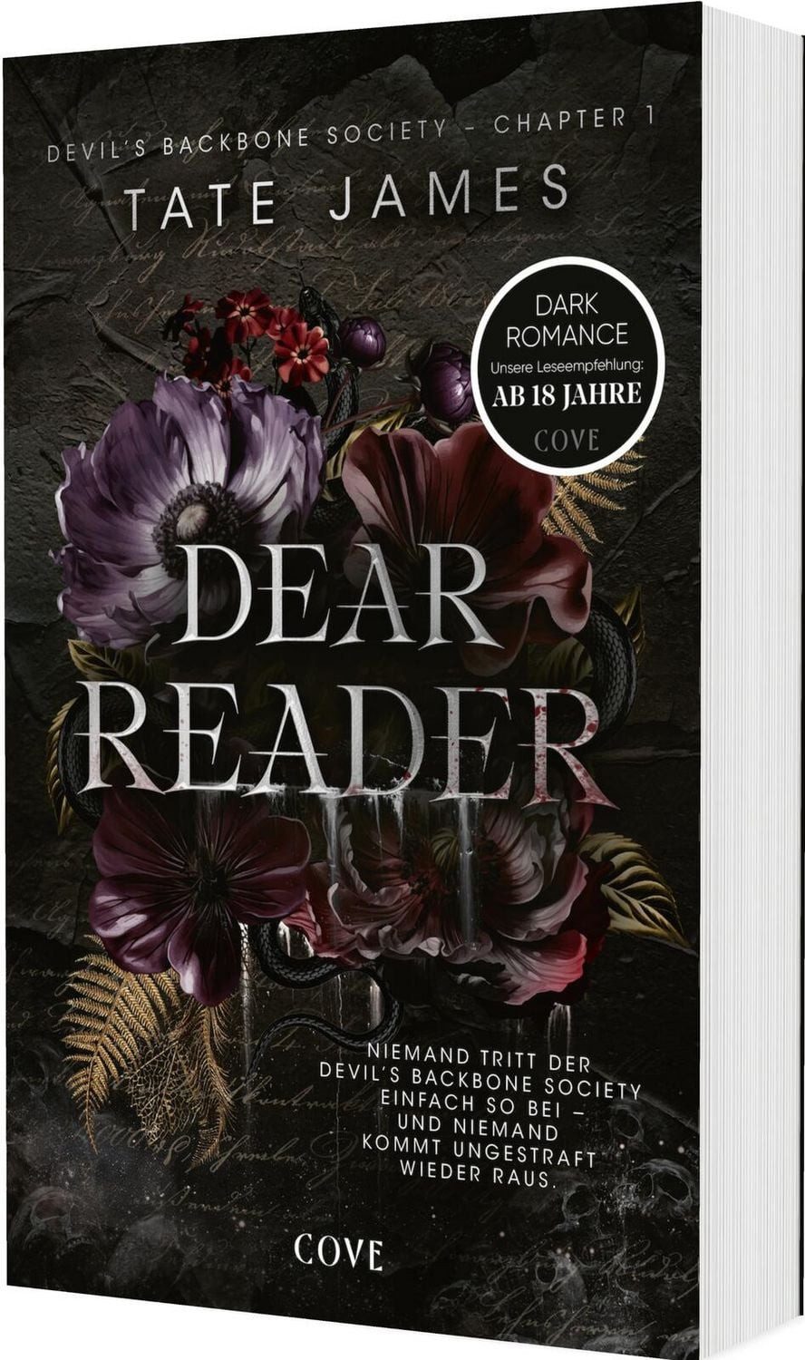 Dear Reader (Devil's Backbone Society 1) Auftakt einer Dark Why Choose / Tate James, Auftakt einer Dark Why Choose Romance ab 18 Jahre