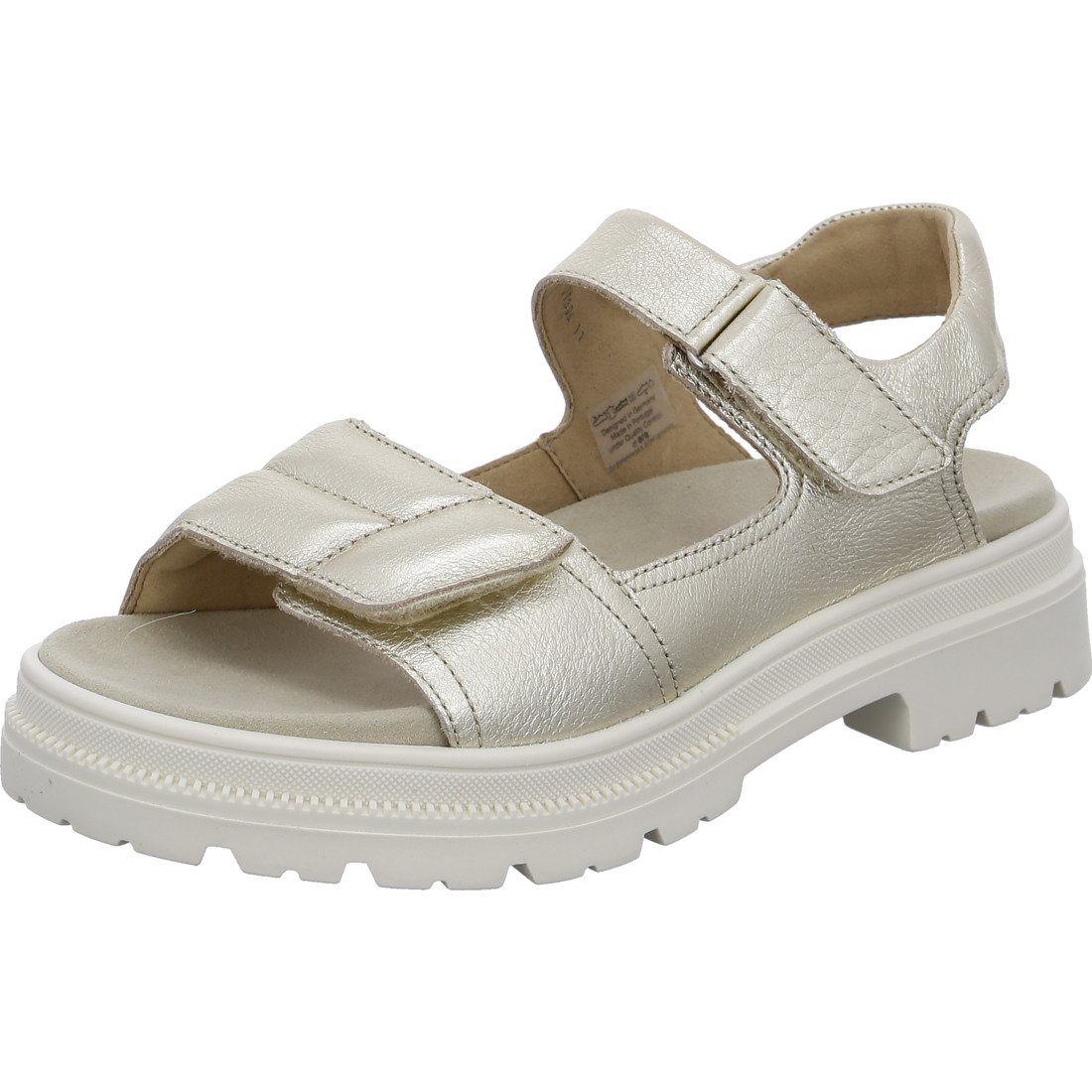 Glattleder Schuhe, 047932 Ara beige Damen Sandalette Ara - Dover Sandalette
