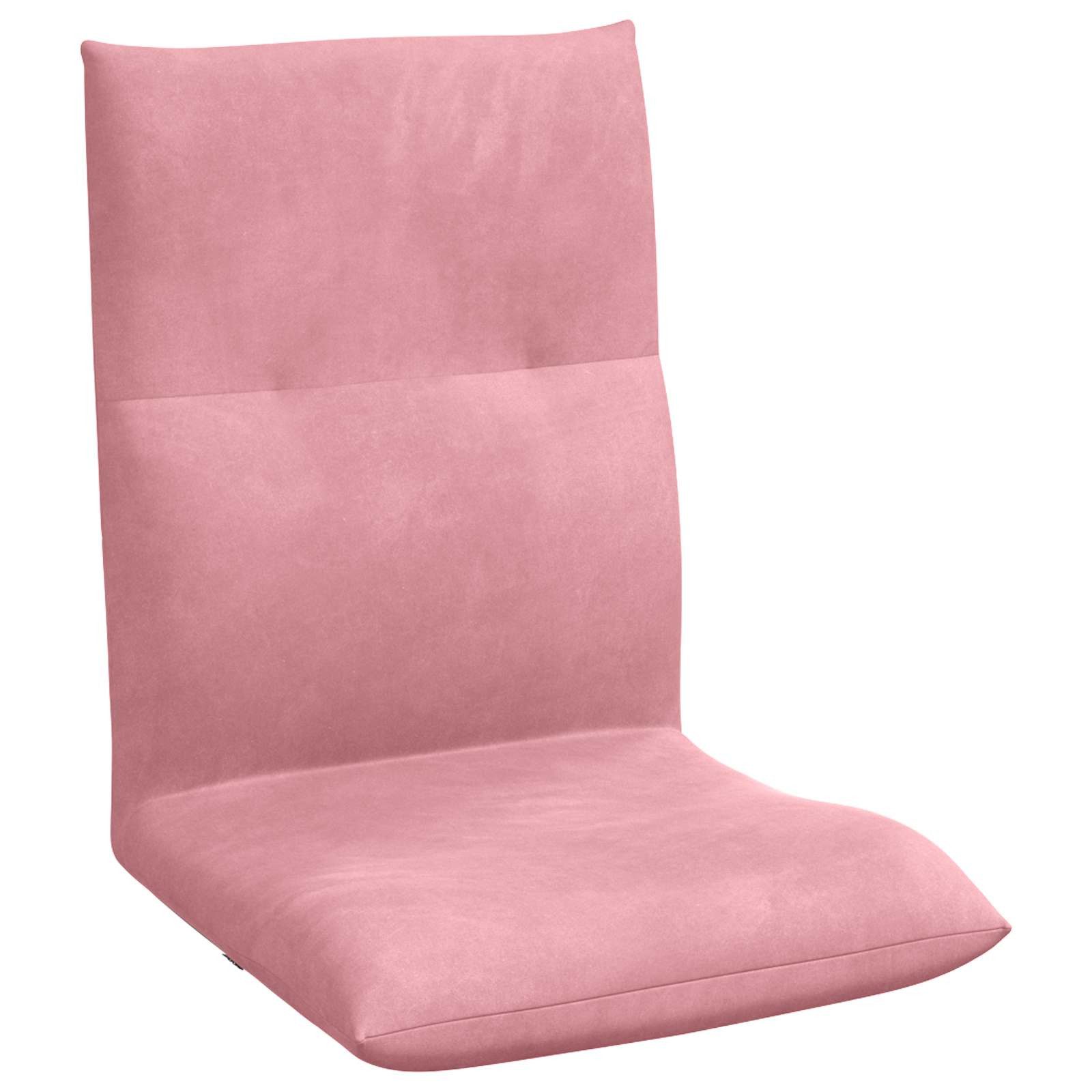 vidaXL Bodenkissen Verstellbarer Fußsessel Rosa Samt