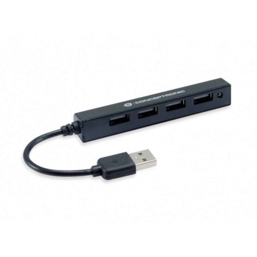 USB-Verteiler Conceptronic HUBBIES05B 4 Port USB 2.0-Hub Schwarz