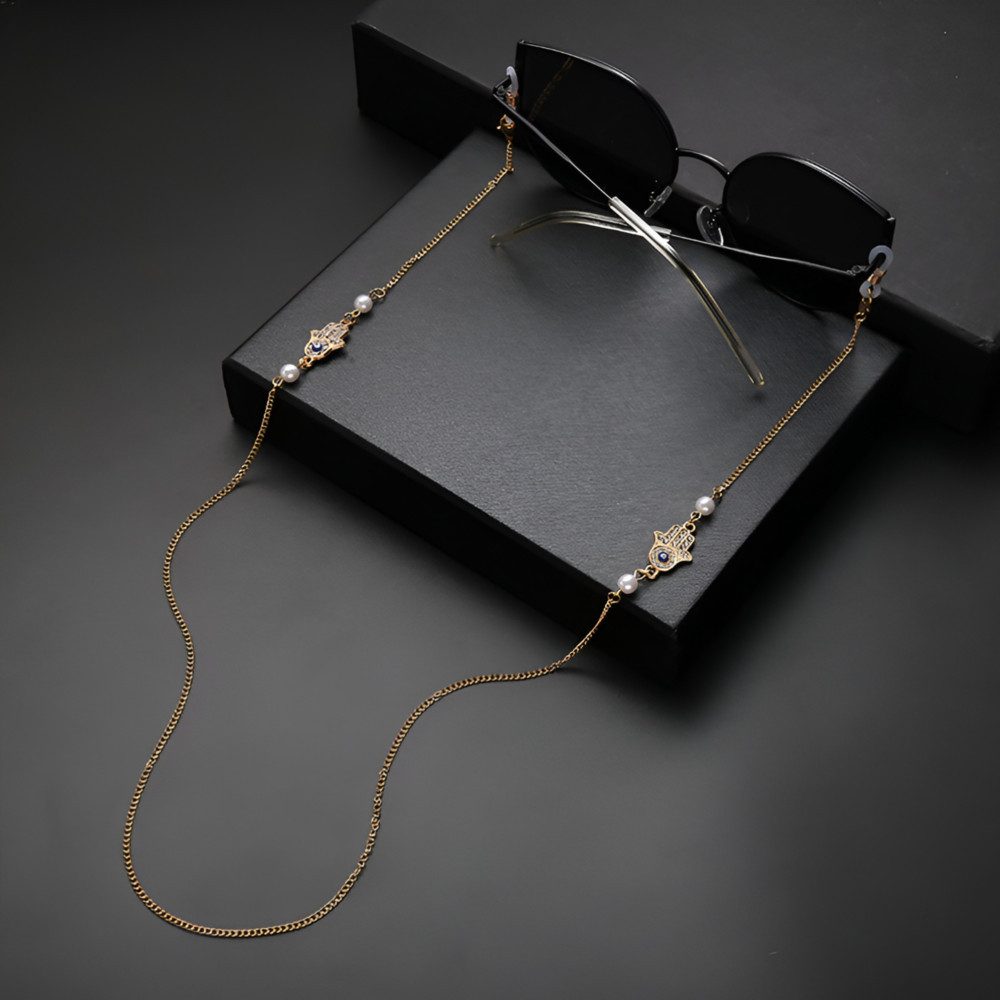 PACIEA Brillenkette Hängende Hals Gläser Kette, rutschfeste Silikon Schnalle, Gläser Seil