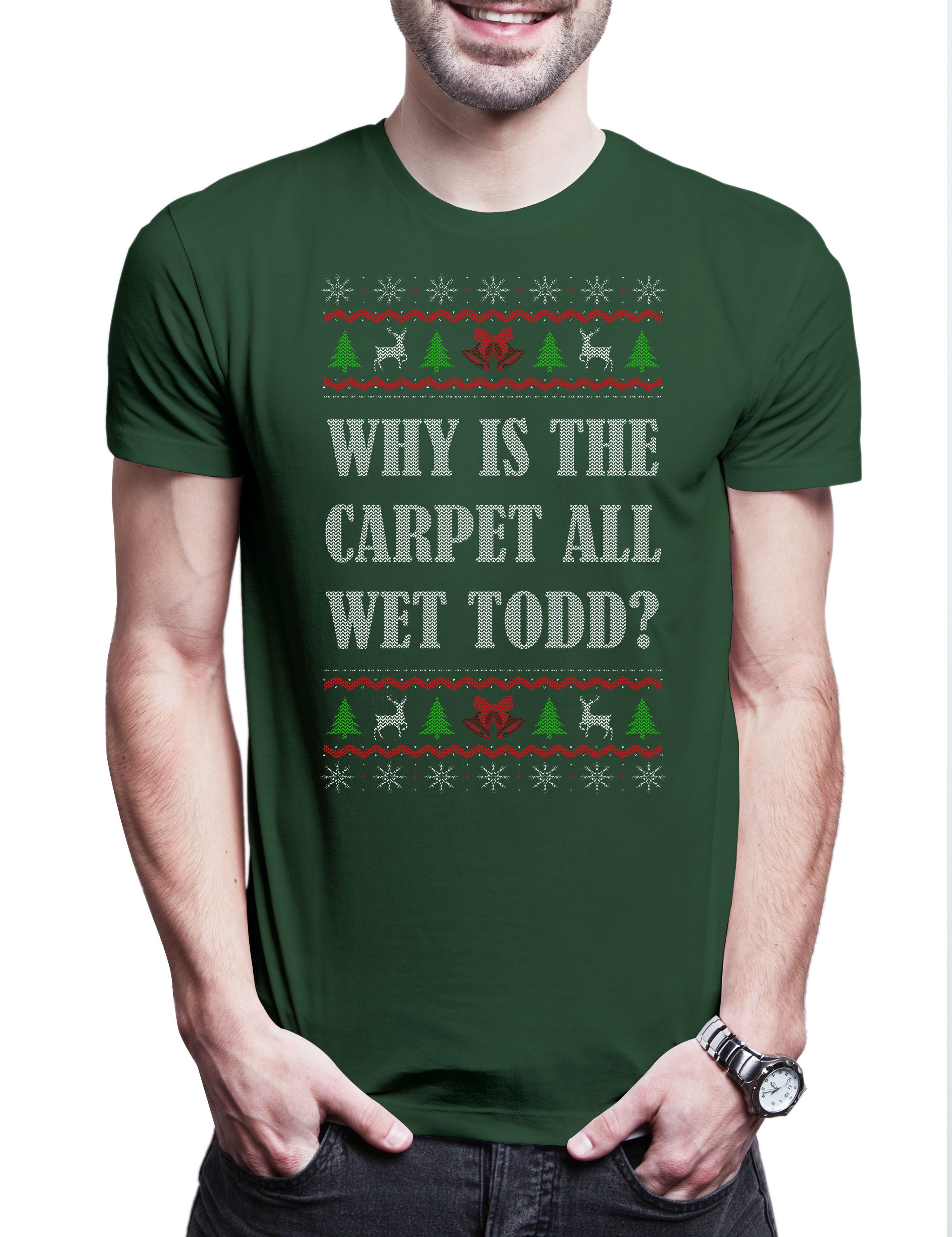 Print-Shirt Christmas Wet Carpet Herren T-Shirt X-Mas Schöne Griswold
