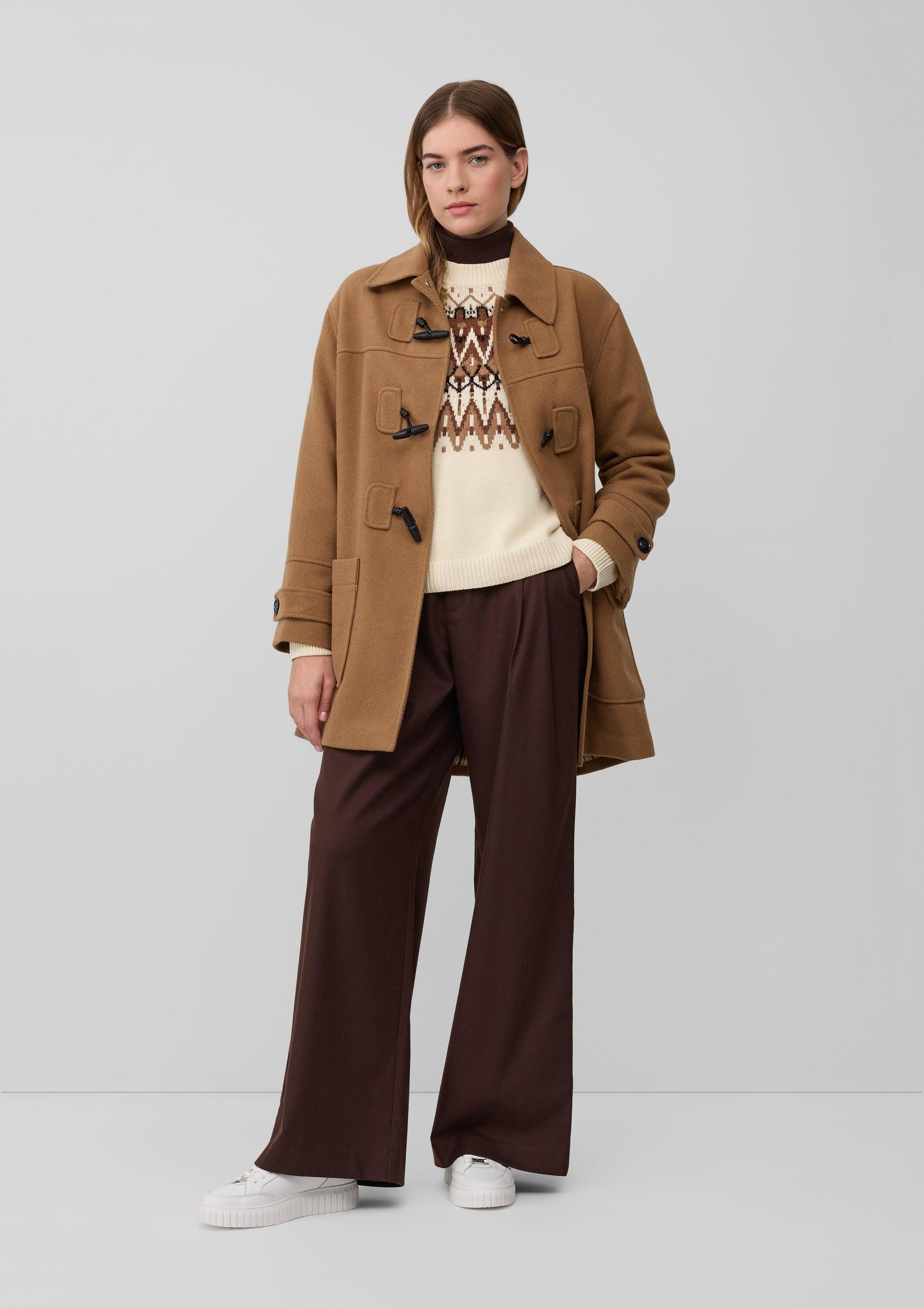 s.Oliver Longpullover Strickpullover Strickpullover mit Jacquard-Muster