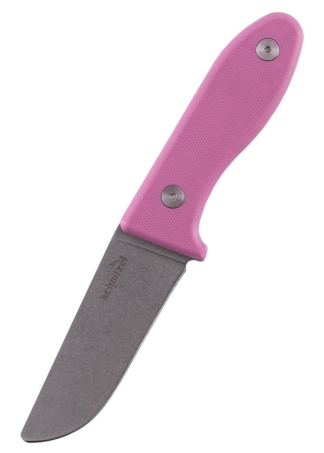 Universalmesser Schnitzel UNU Kinderschnitzmesser mit rosa G10 Griff