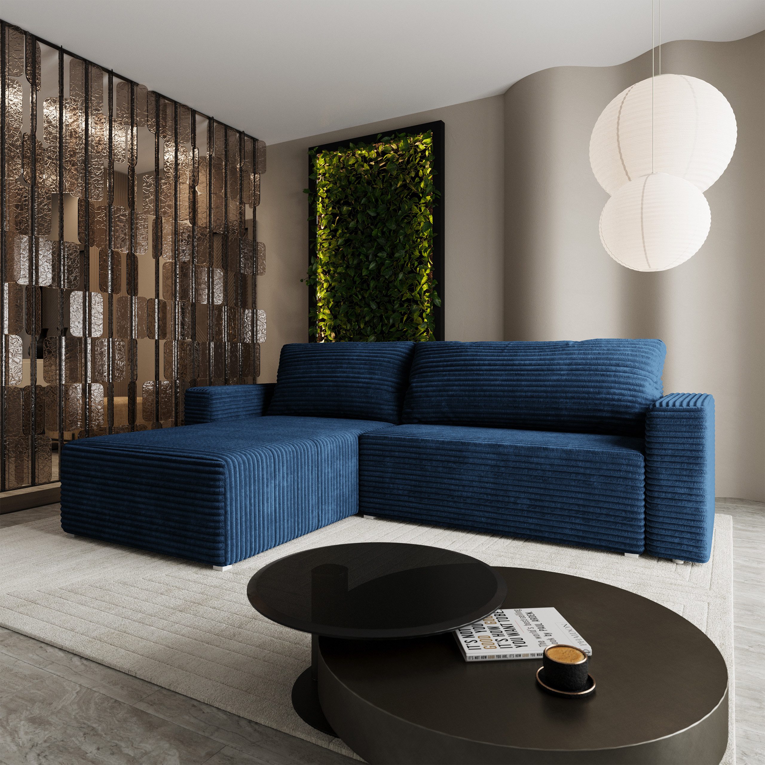 Masseno Ecksofa CALTI mit Schlaffunktion L-Form, Sofa mit Bettkasten